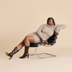 RIGGS WIDE CALF BOOTS CHOCOLATE LEATHER