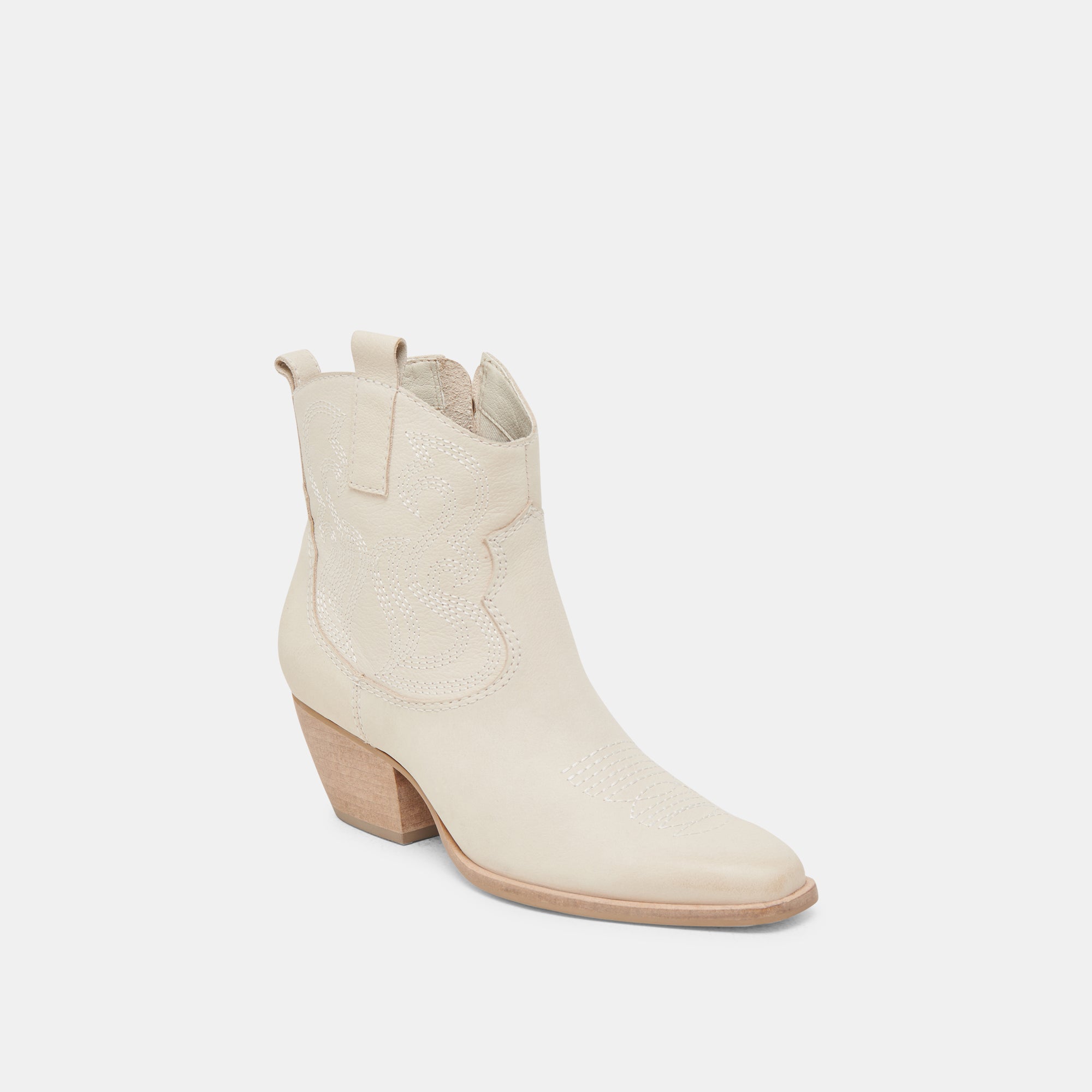 SHANIA BOOTIES WHITE NUBUCK