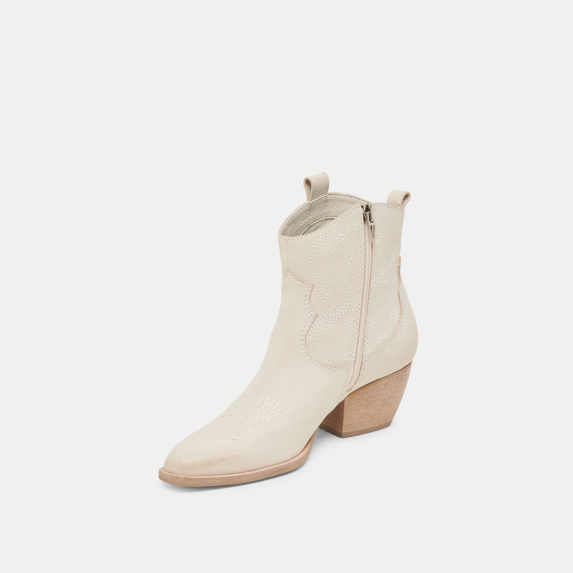 SHANIA BOOTIES WHITE NUBUCK
