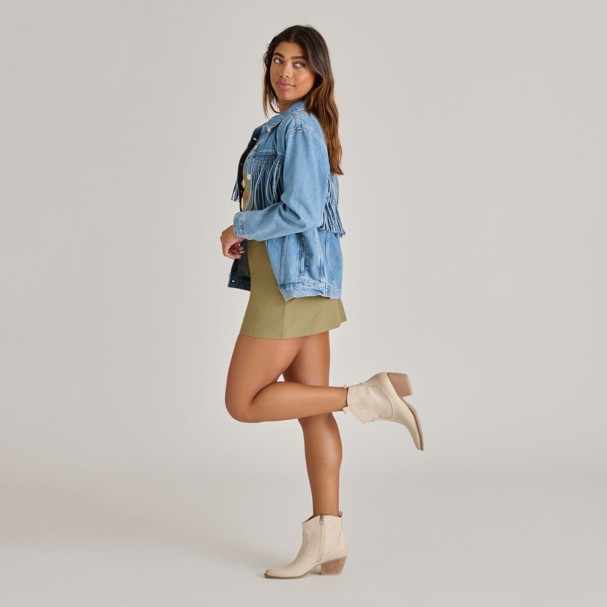 SHANIA BOOTIES WHITE NUBUCK