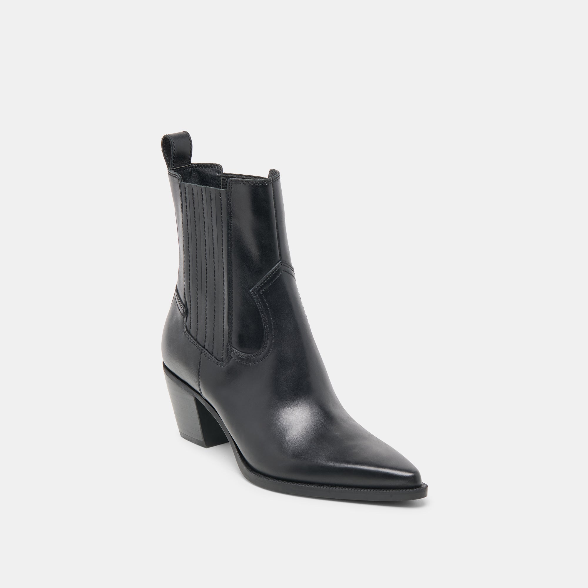 SLIM BOOTIES BLACK LEATHER