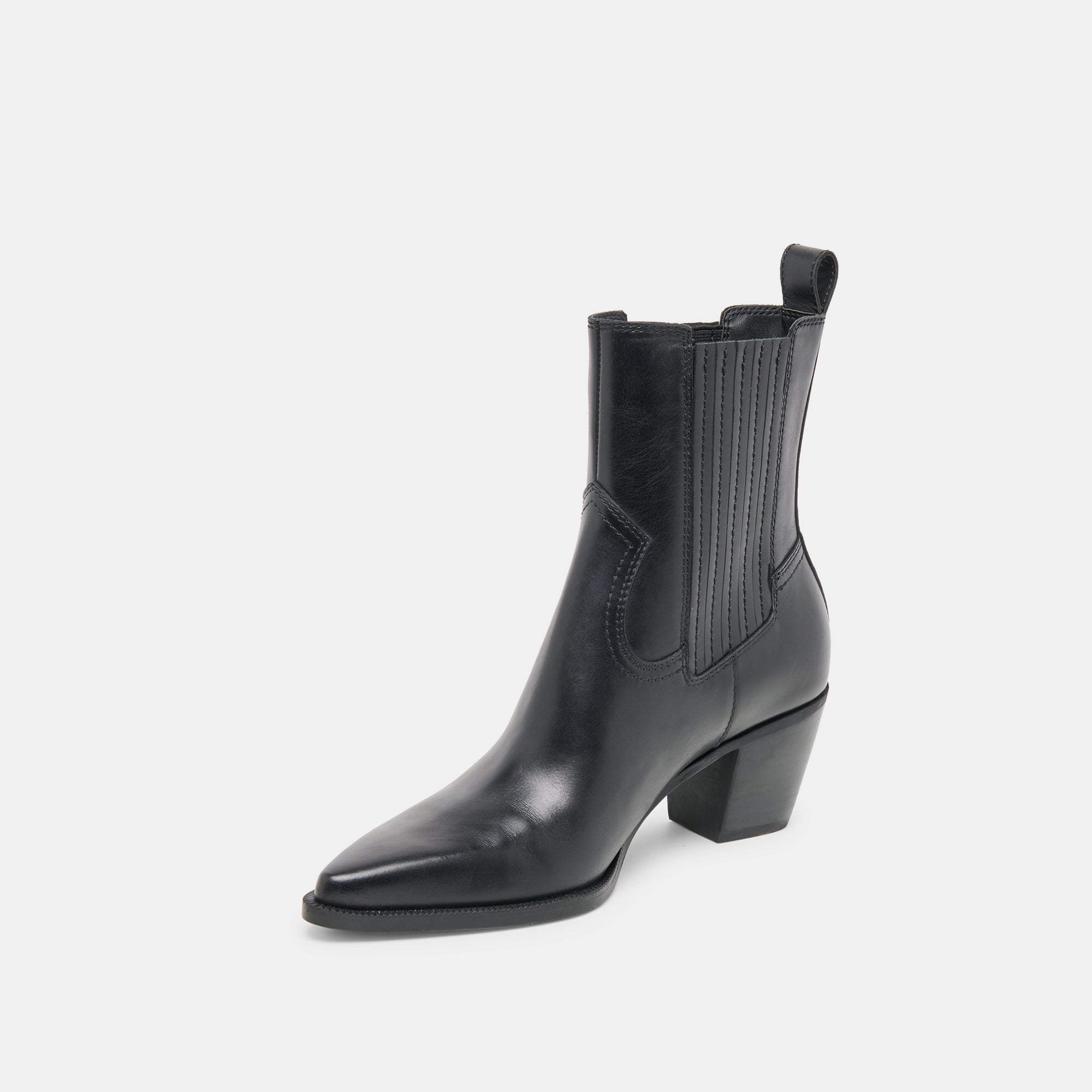 SLIM BOOTIES BLACK LEATHER