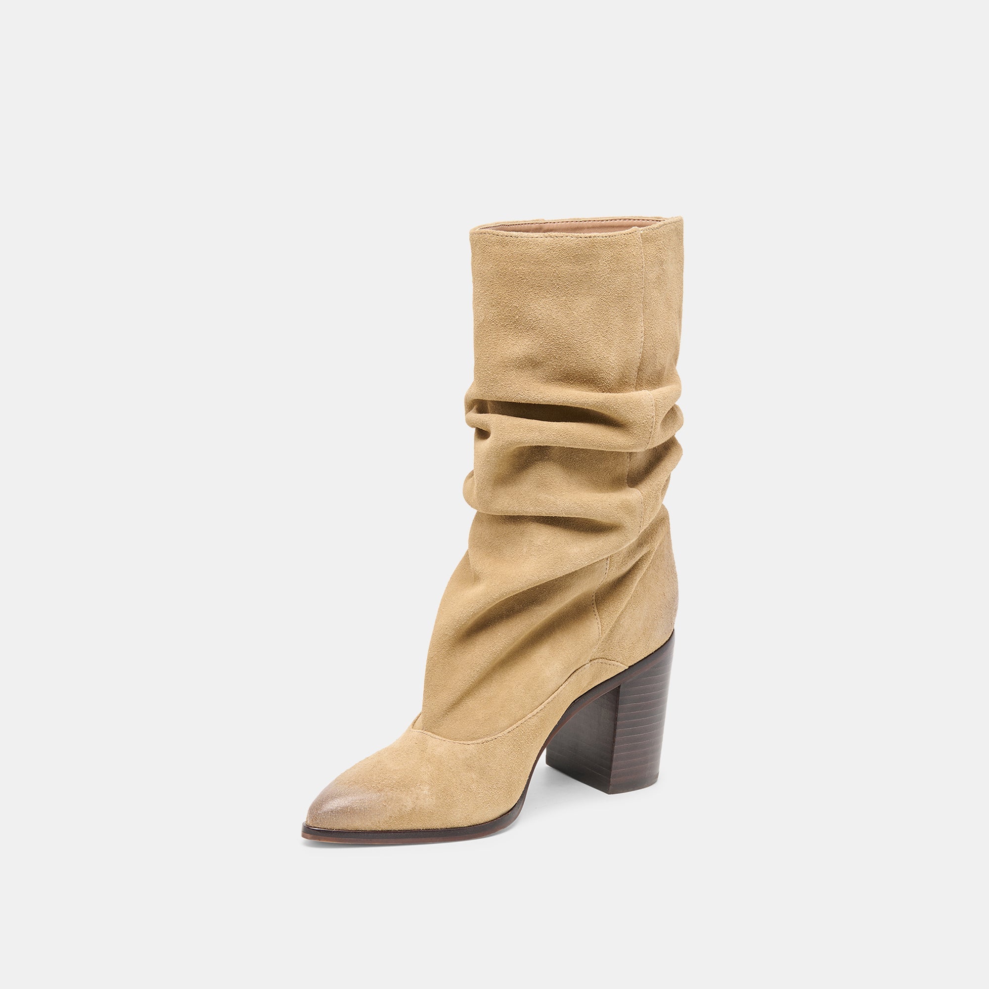 TALINA WIDE CALF BOOTS DK TAUPE SUEDE