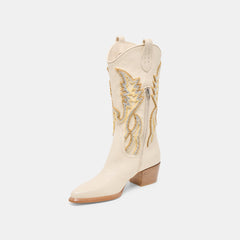 VILA BOOTS IVORY LEATHER