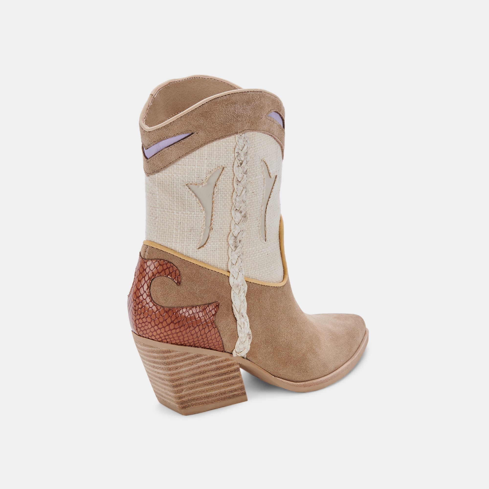 LORAL BOOTIES TAUPE MULTI SUEDE - re:vita