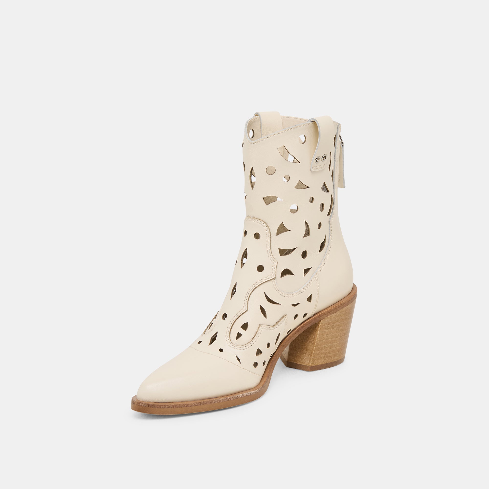 ZENOBI BOOTIES OFF WHITE LEATHER