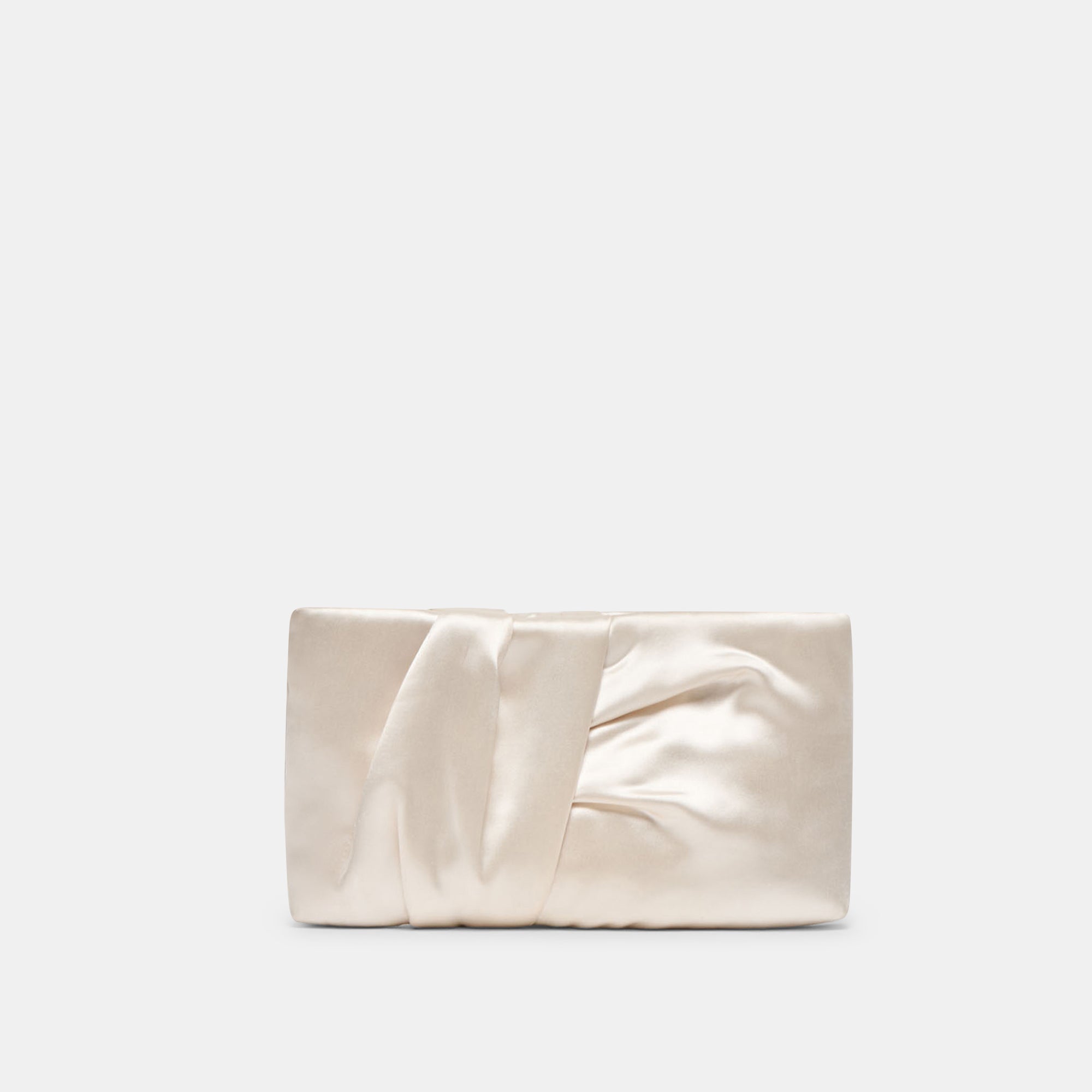ROZEY CLUTCH WHITE SATIN