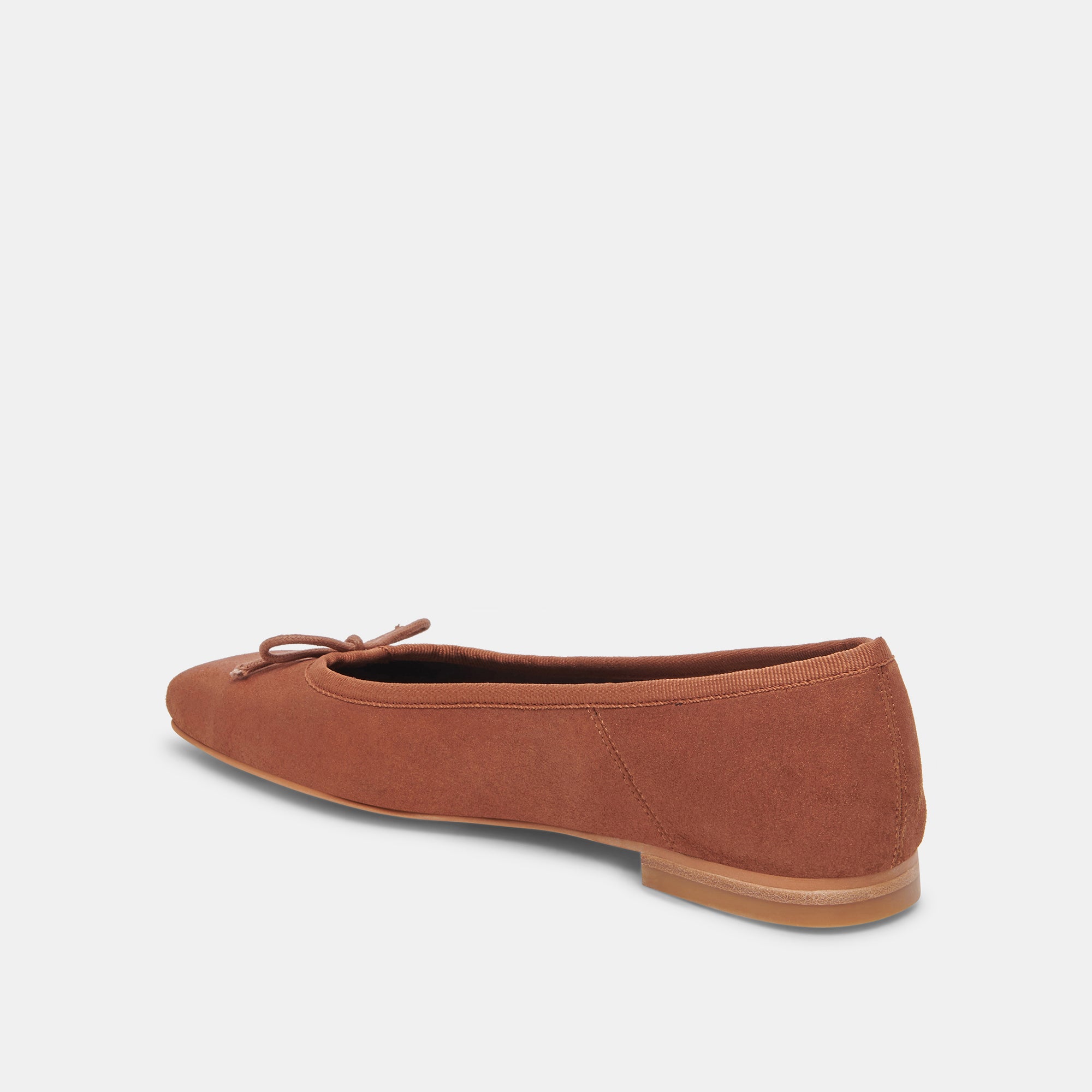 ANISA WIDE BALLET FLATS COPPER METALLIC SUEDE - re:vita