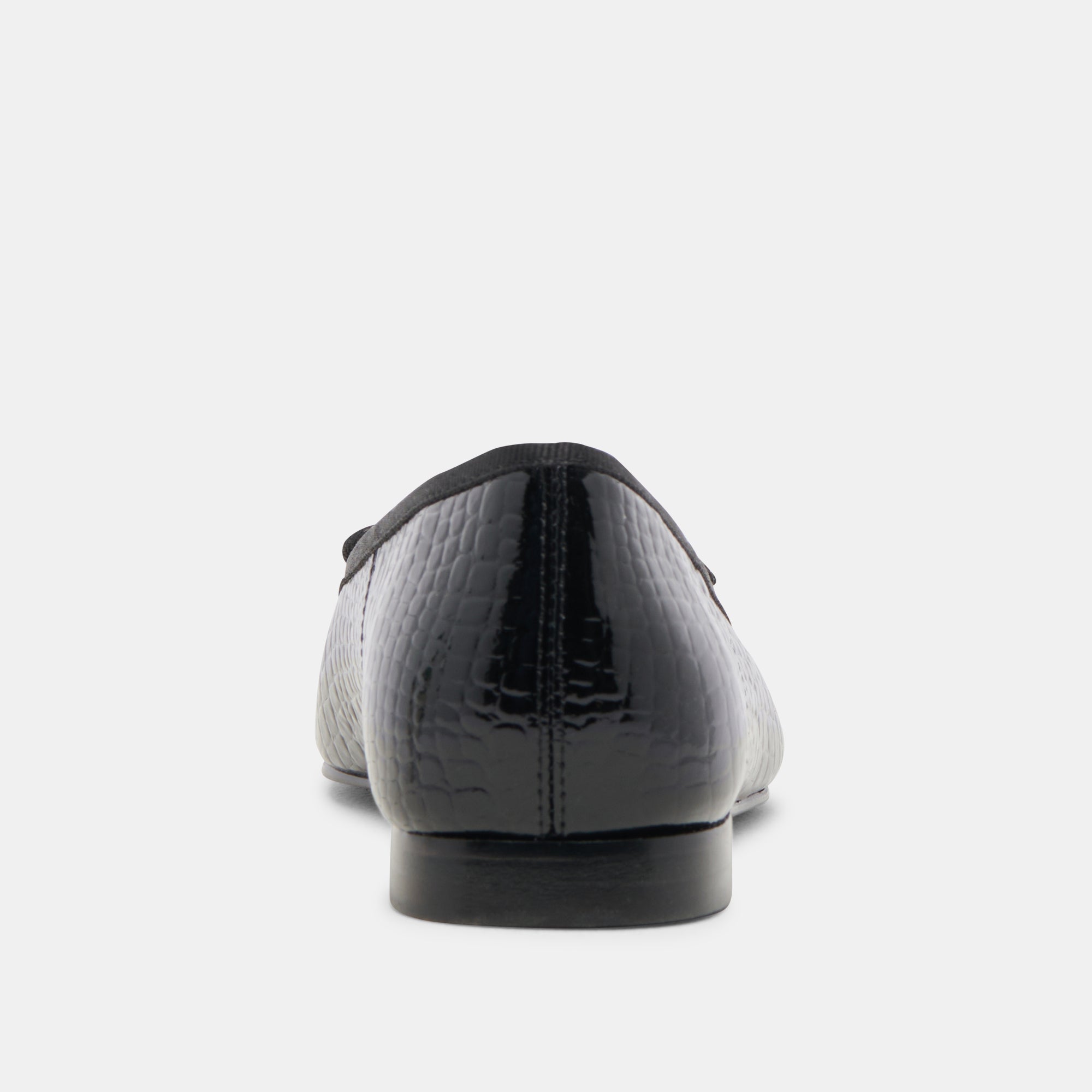 ANISA BALLET FLATS NOIR EMBOSSED LEATHER - re:vita