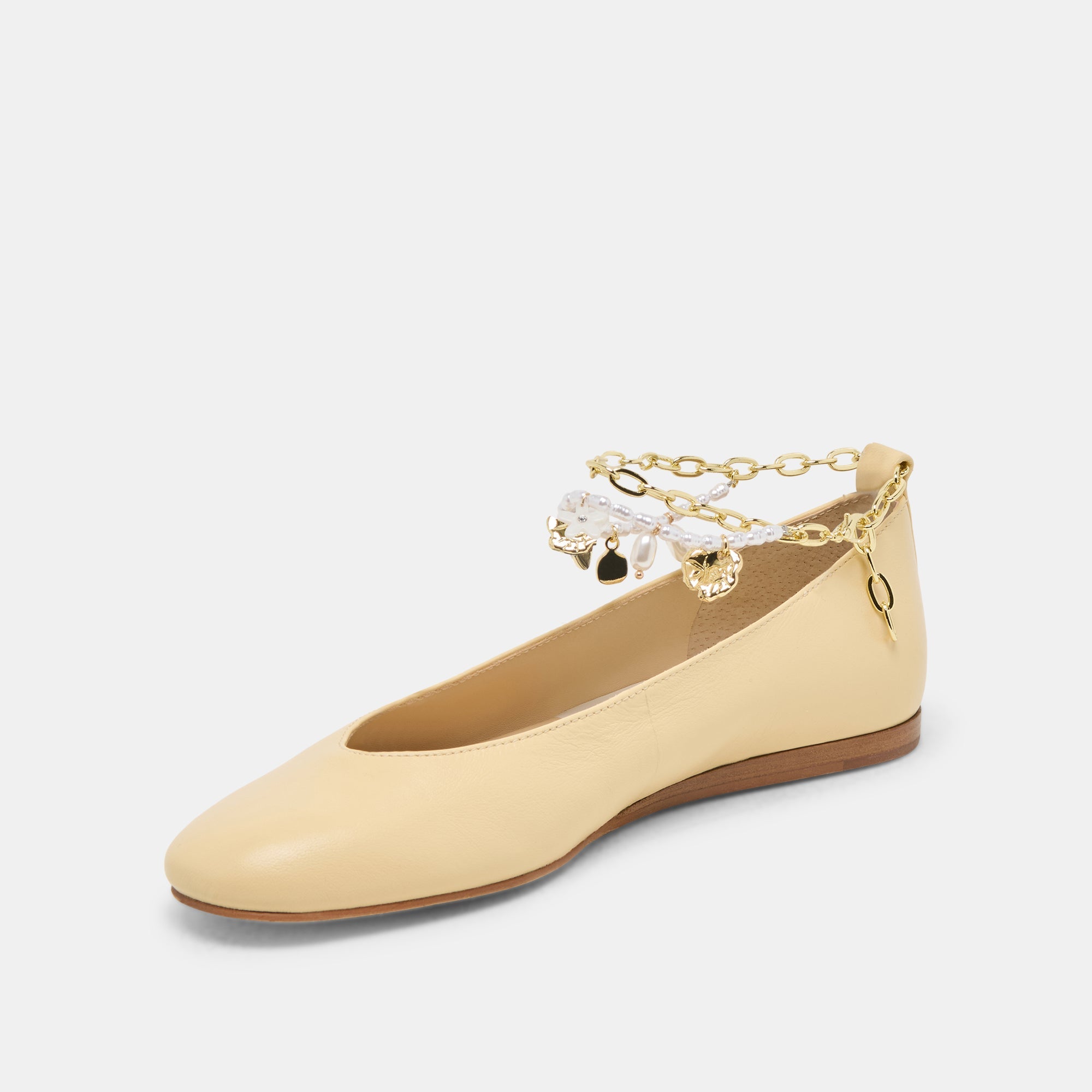 BAIDEN BALLET FLATS WARM NATURAL LEATHER