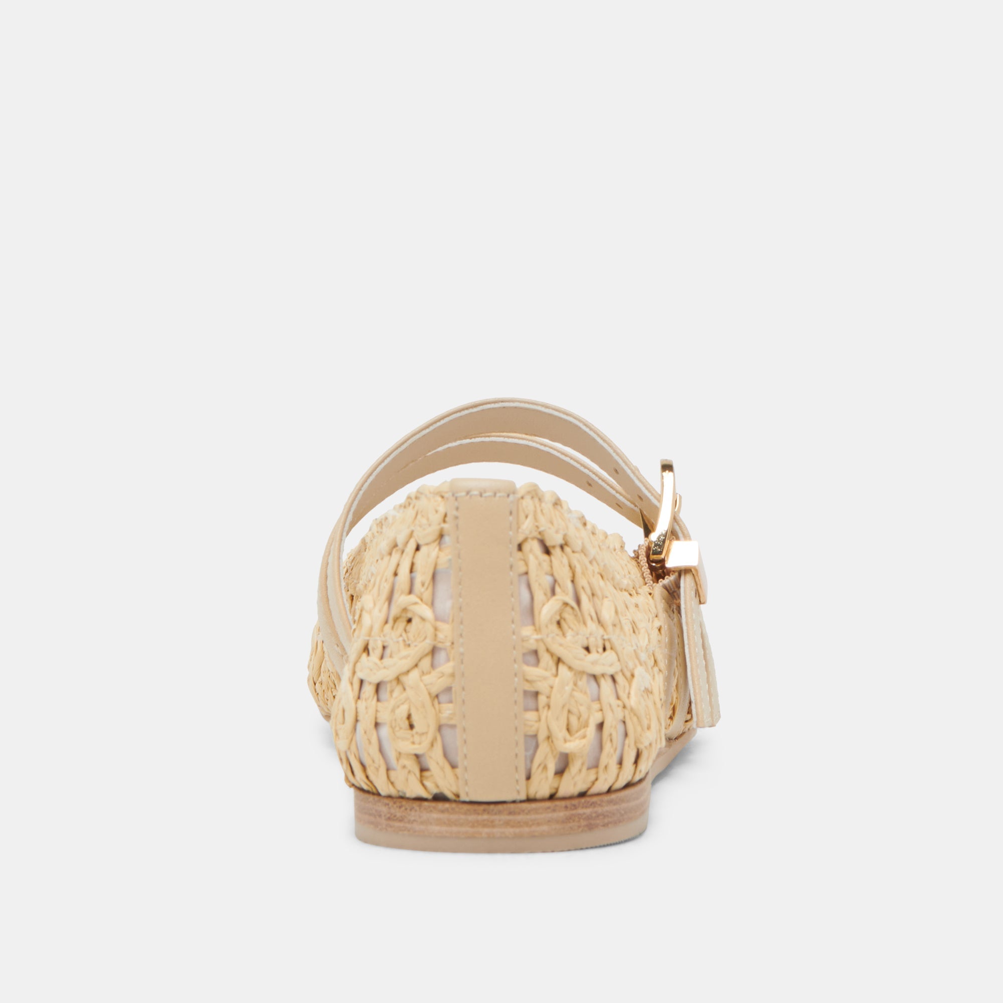 BAYLEE SUNFLOWER WIDE BALLET FLATS LT NATURAL MACRAME