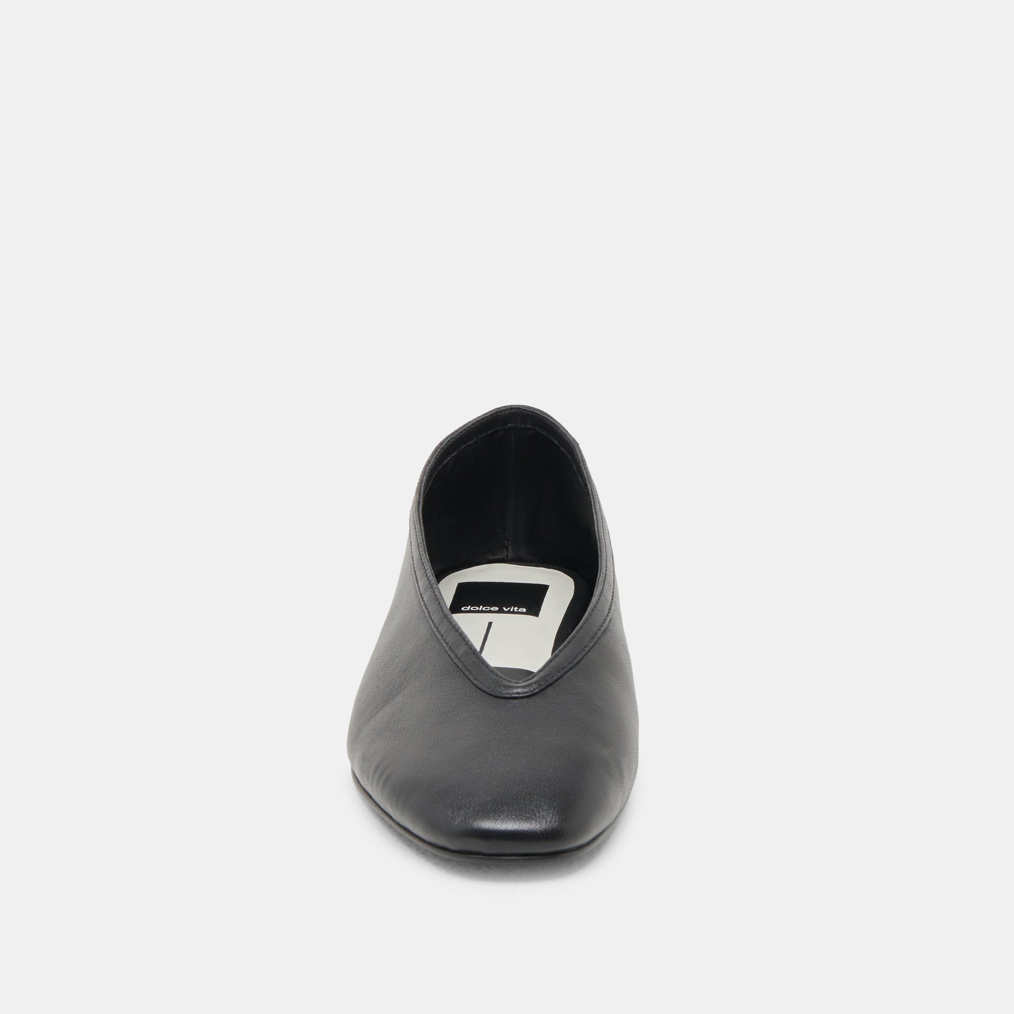 BRAIDY BALLET FLATS BLACK LEATHER