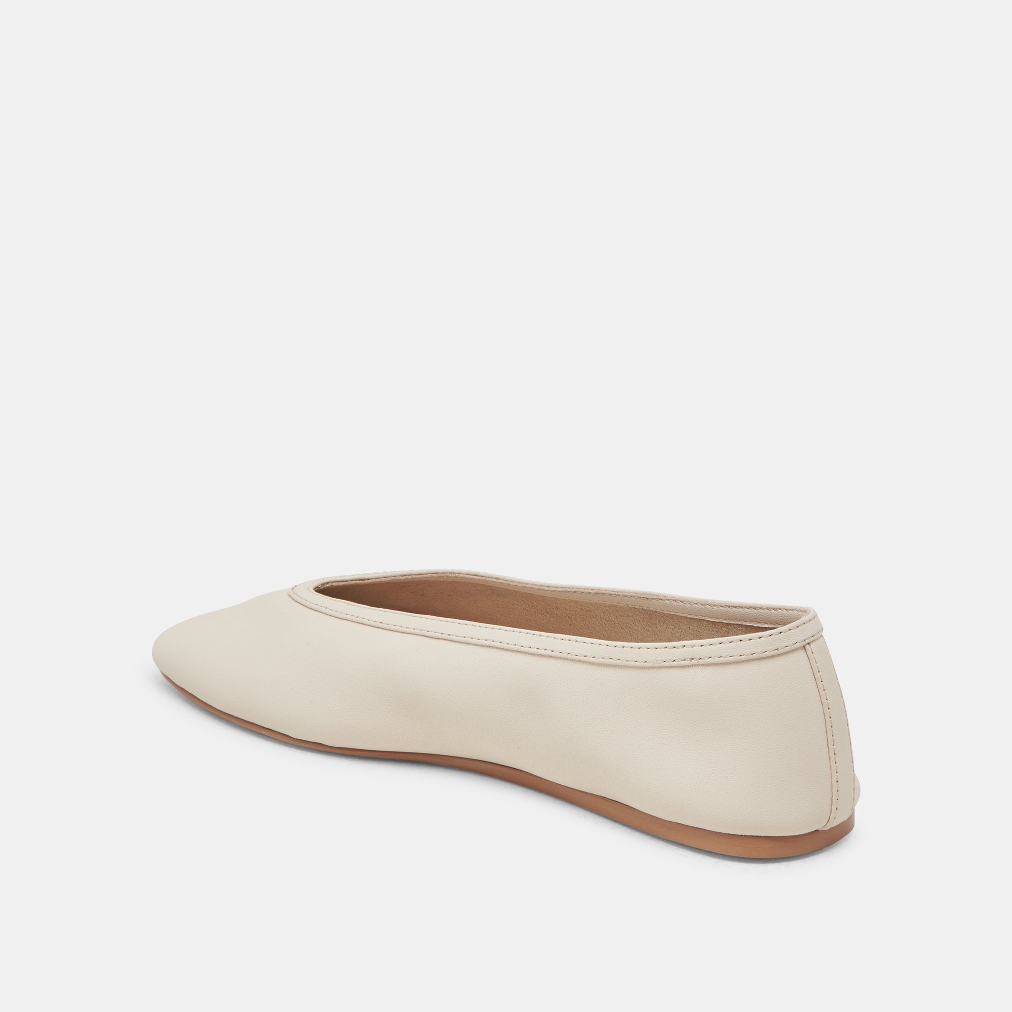 BRAIDY BALLET FLATS IVORY LEATHER