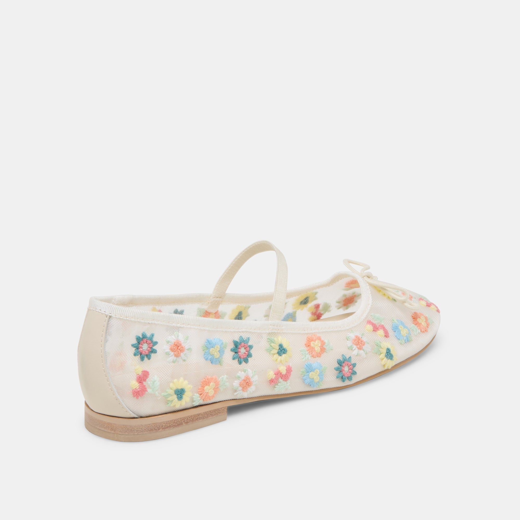 CADEL FLORAL BALLET FLATS IVORY FLORAL MESH