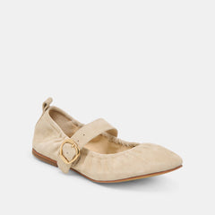 CAELY BALLET FLATS SESAME SUEDE