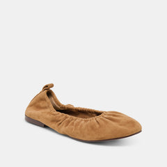 CONRAD BALLET FLATS LT BROWN SUEDE
