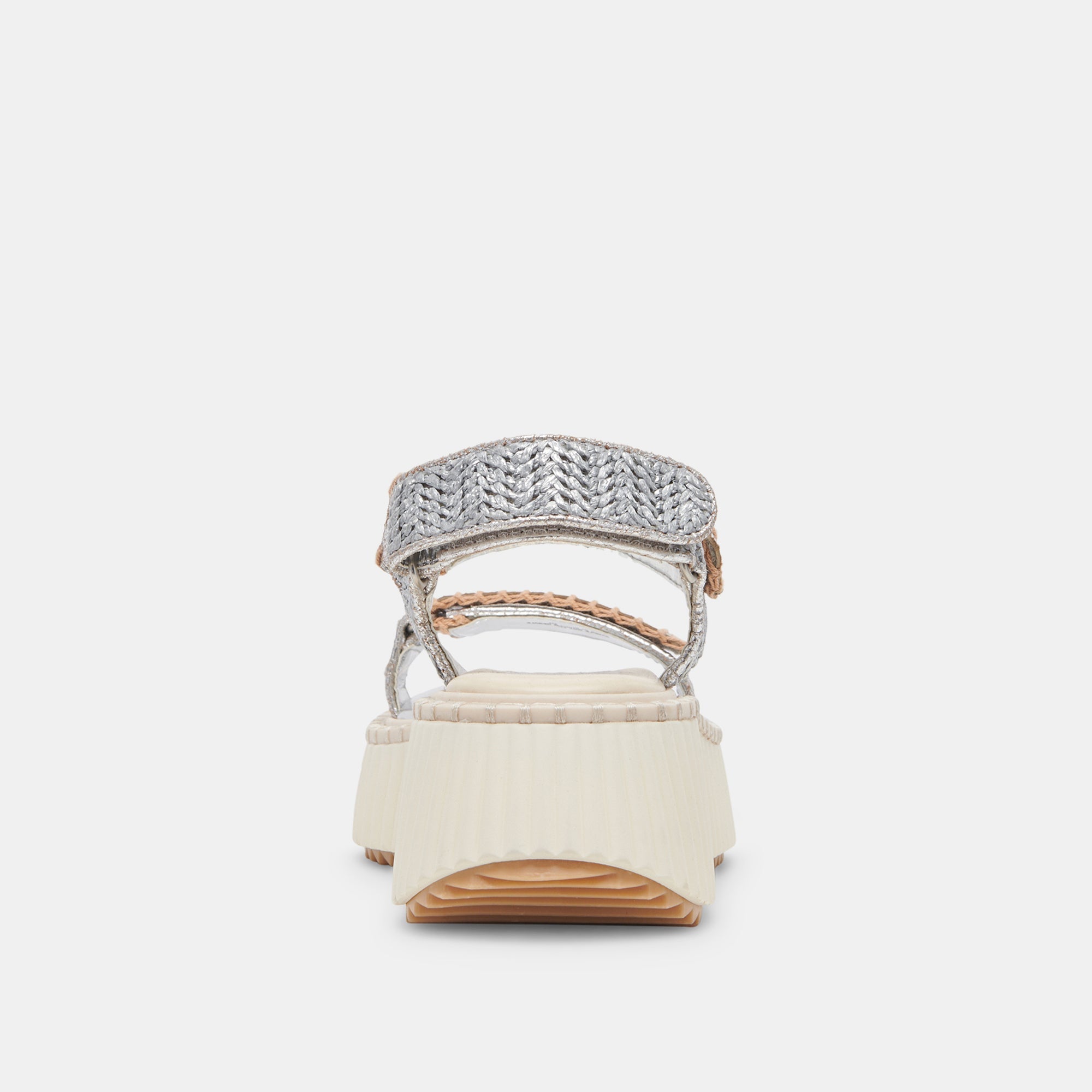 DEBRA SANDALS SILVER DISTRESSED LEATHER - re:vita