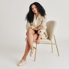 DORIS LOAFERS TAUPE METALLIC WOVEN - TAUPE METALLIC WOVEN / 7.5 / V296 - re:vita