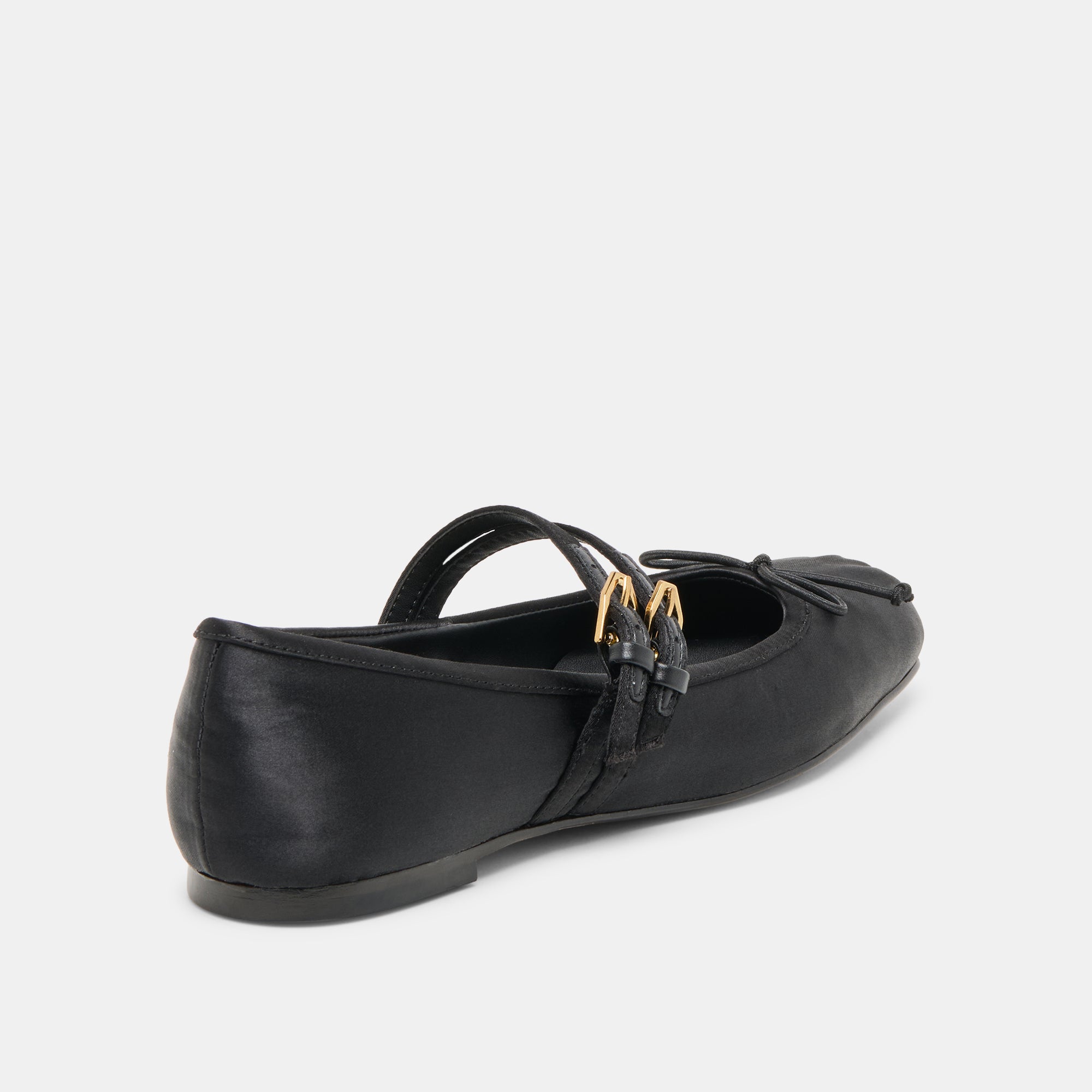 GIBSEN BALLET FLATS ONYX SATIN