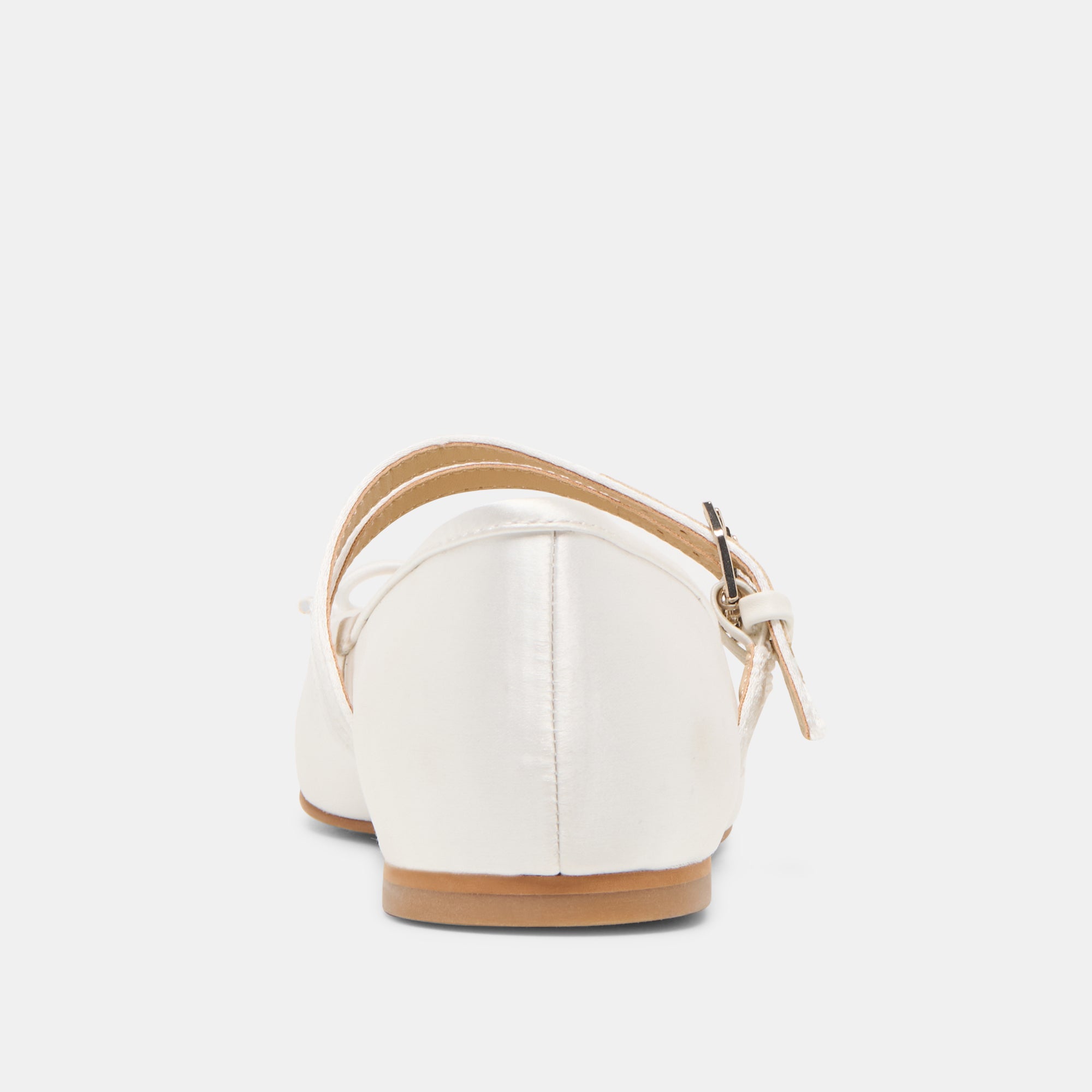 GIBSEN BALLET FLATS TRUE WHITE SATIN