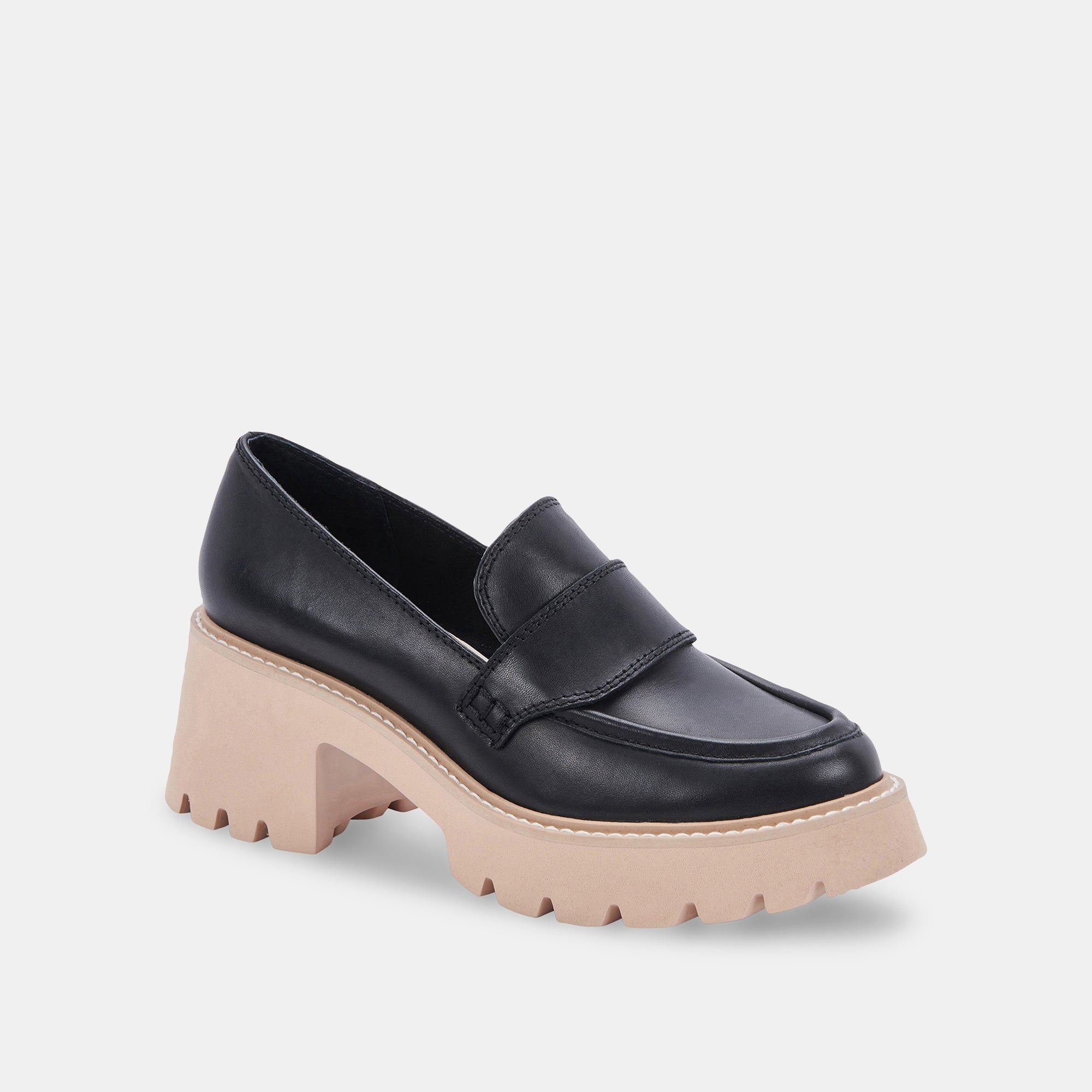 HALONA LOAFERS BLACK LEATHER - re:vita