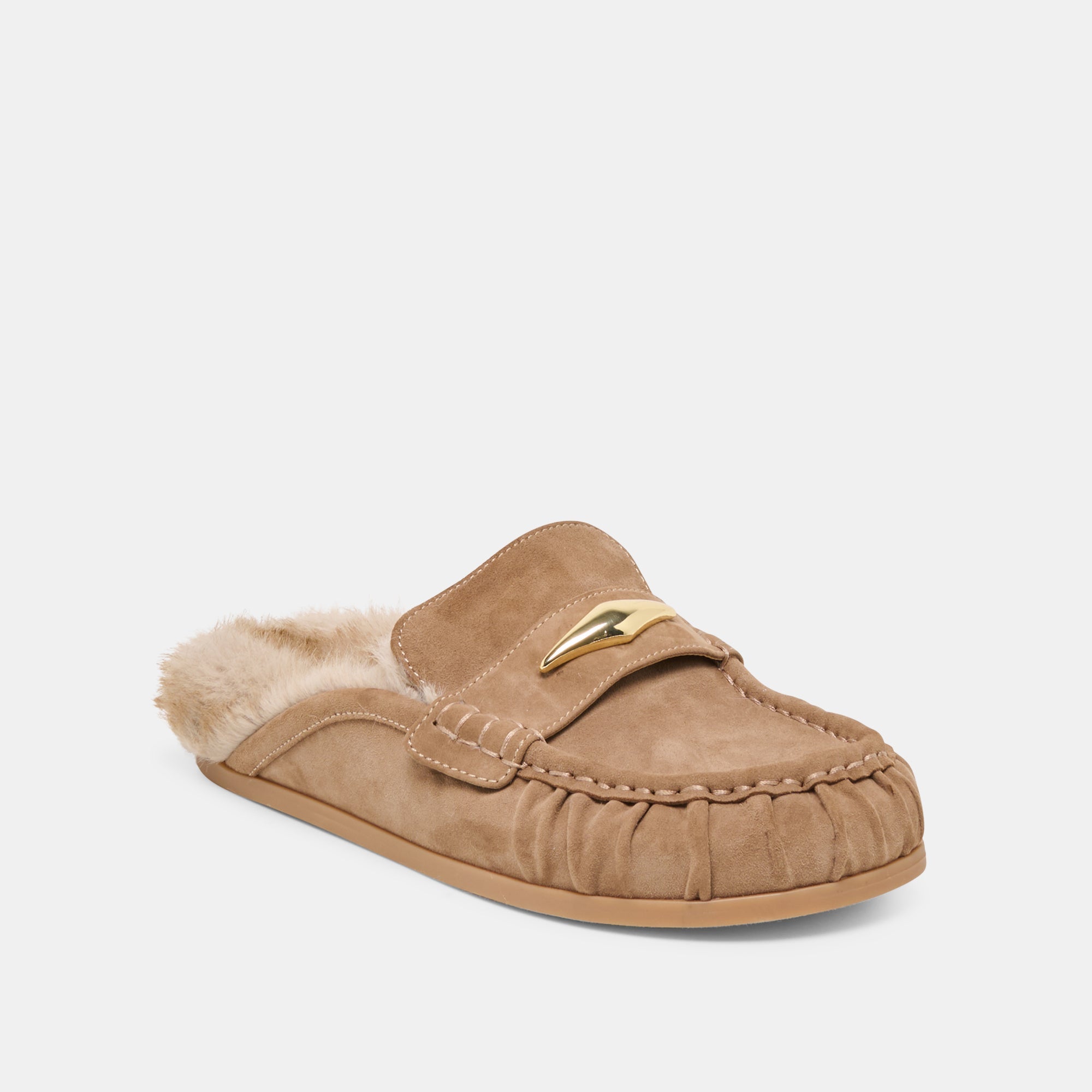 JODERO PLUSH FLATS MUSHROOM SUEDE
