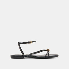 KENLEY SANDALS BLACK LEATHER