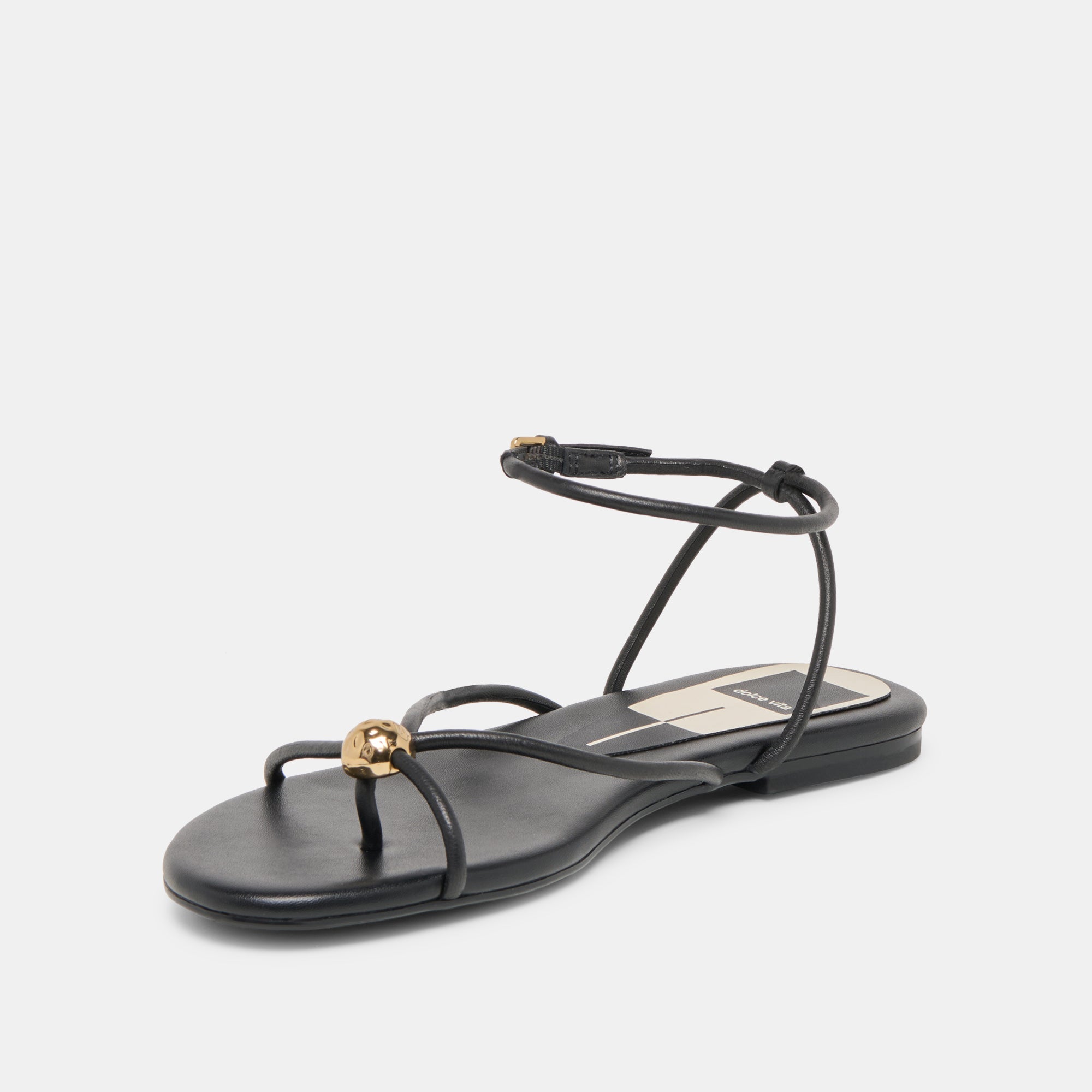 KENLEY SANDALS BLACK LEATHER
