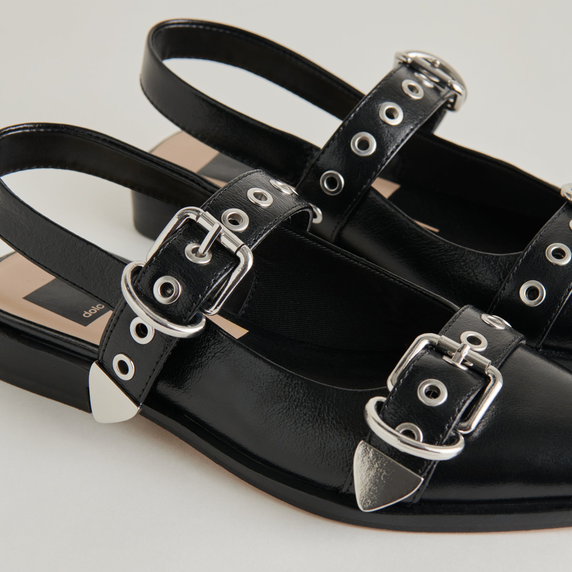 LABELL FLATS MIDNIGHT CRINKLE PATENT - re:vita