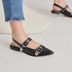 LABELL FLATS MIDNIGHT CRINKLE PATENT - re:vita