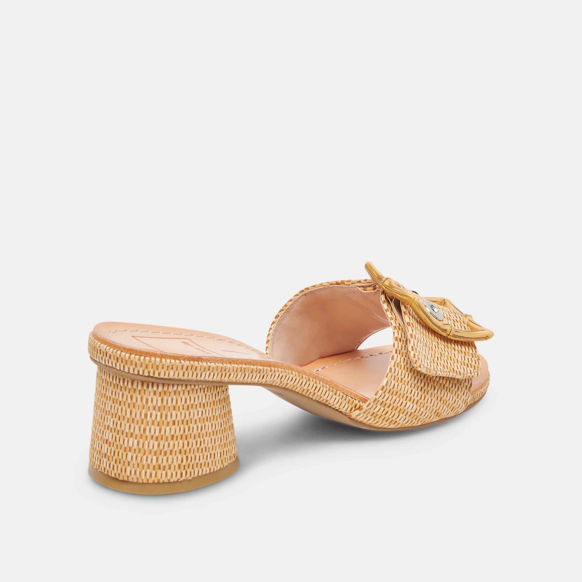 LUCEY HEELS WARM NATURAL RAFFIA