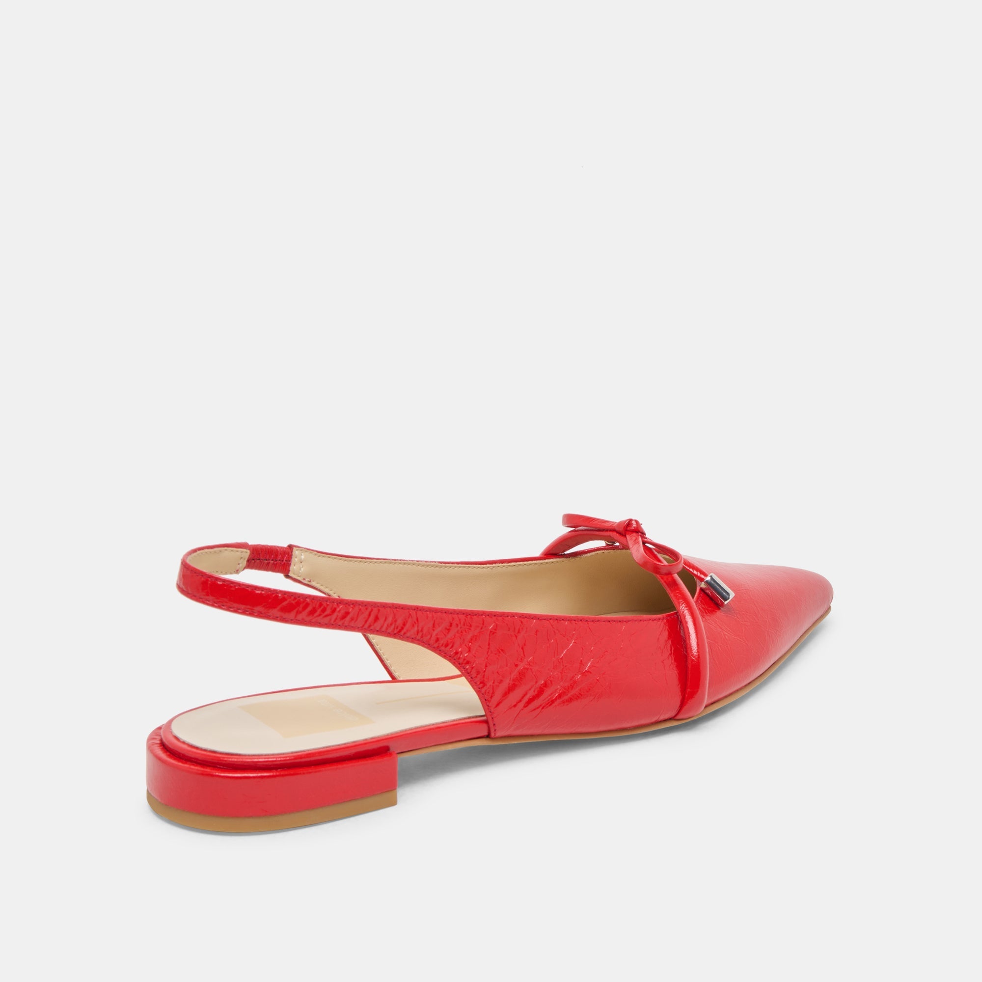 PAYGE FLATS CHILI CRINKLE PATENT