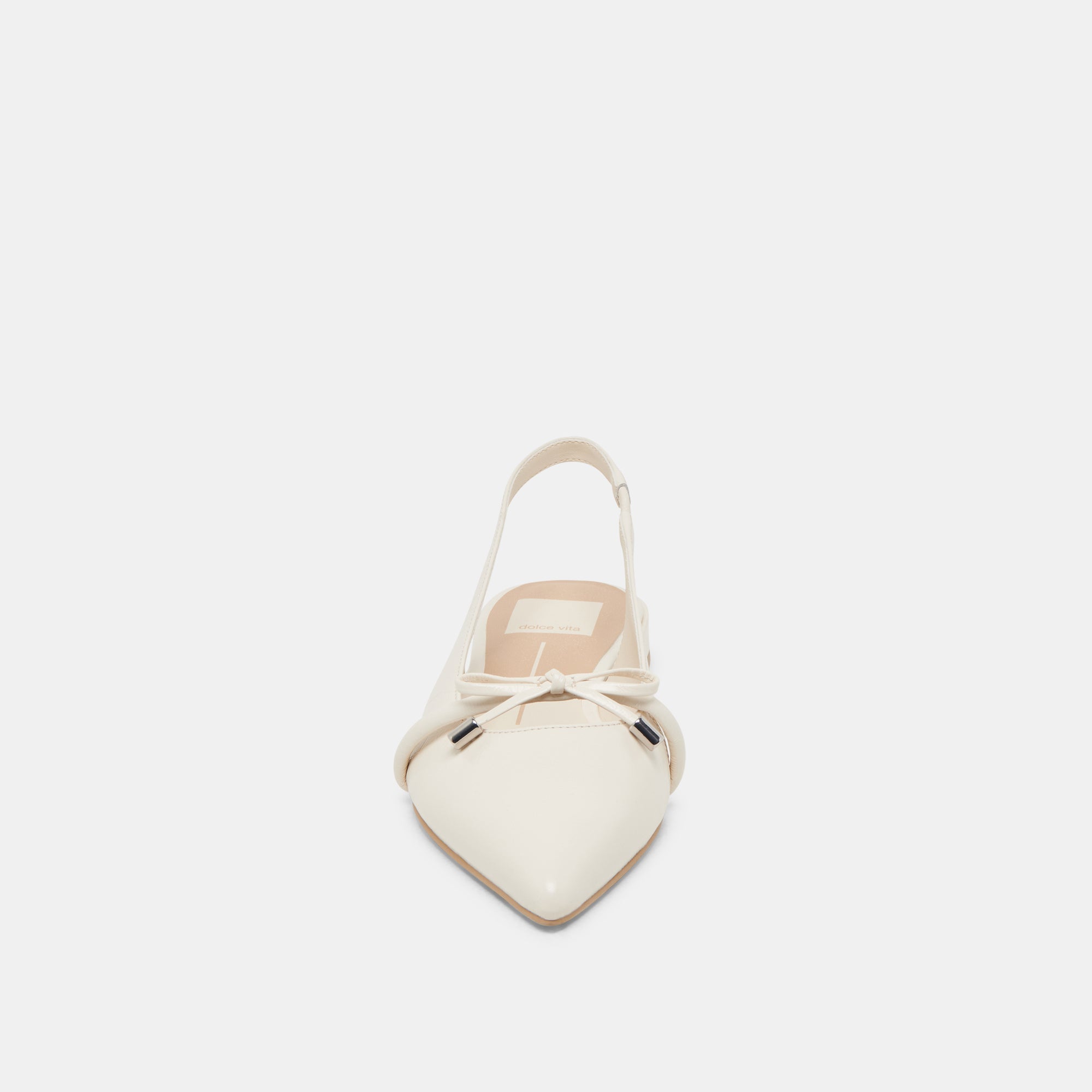 PAYGE FLATS OFF WHITE CRINKLE PATENT
