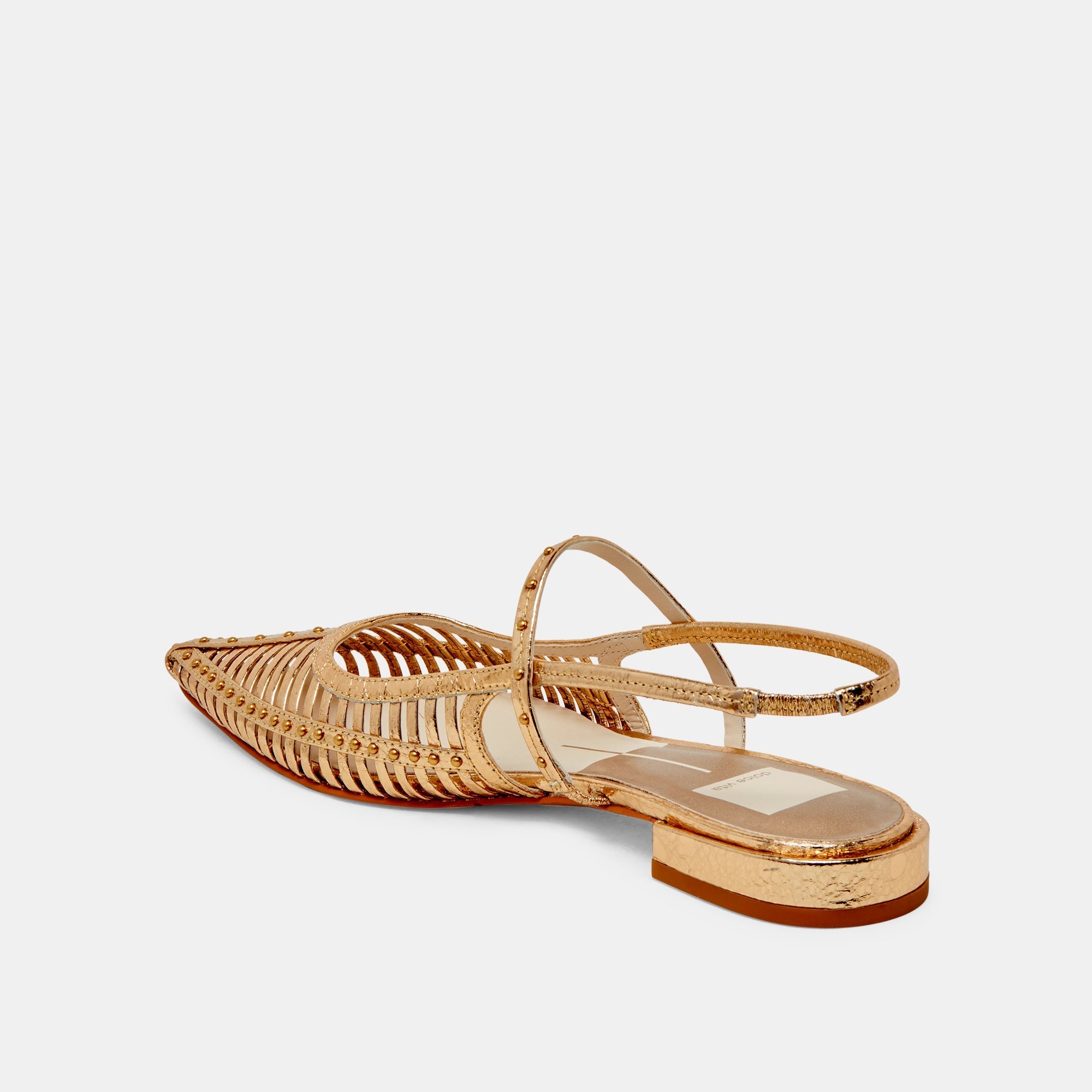 PHINLY FLATS GOLD DISTRESSED LEATHER - re:vita