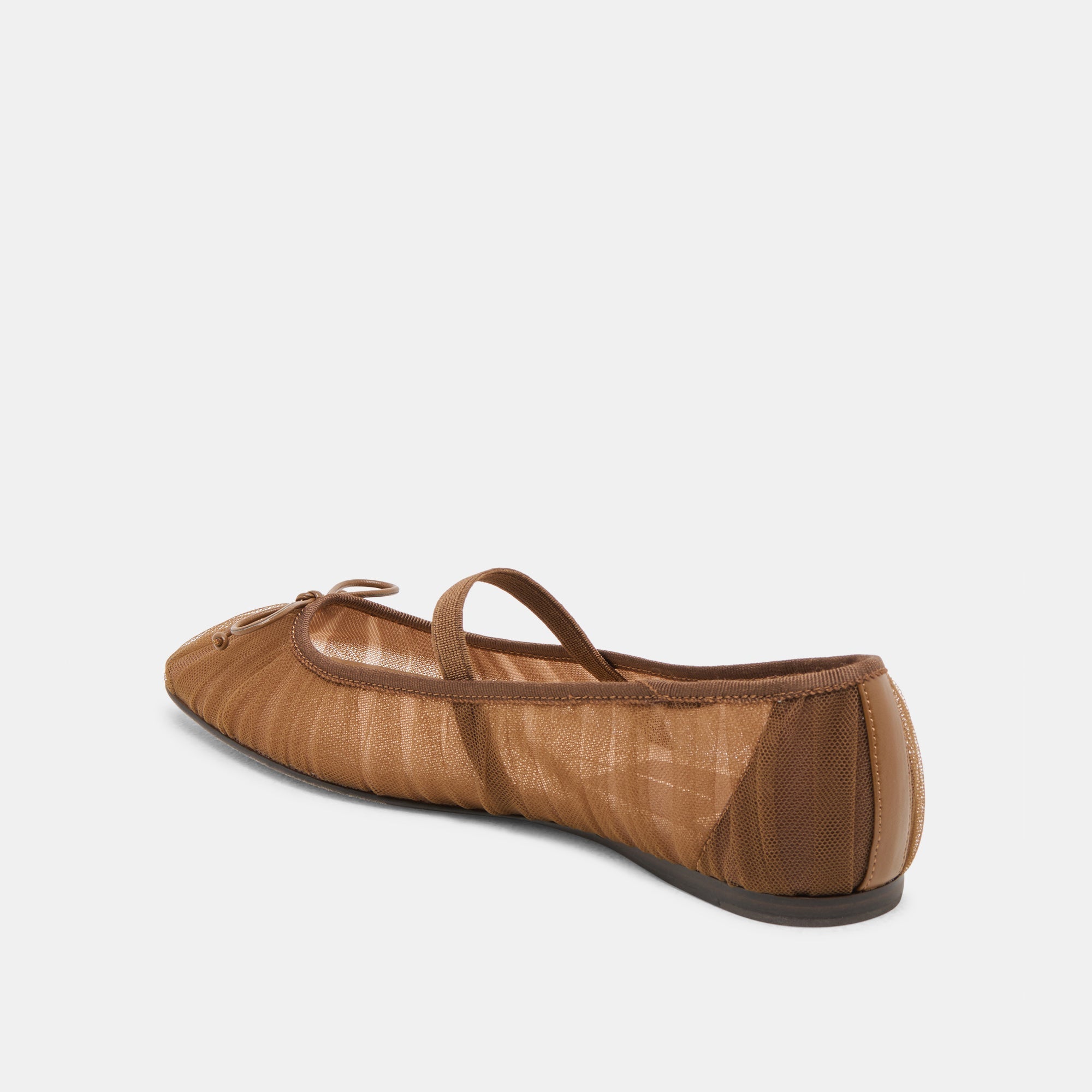 RAEVEN BALLET FLATS MID BROWN TULLE