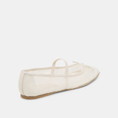 RAEVEN BALLET FLATS WHITE TULLE