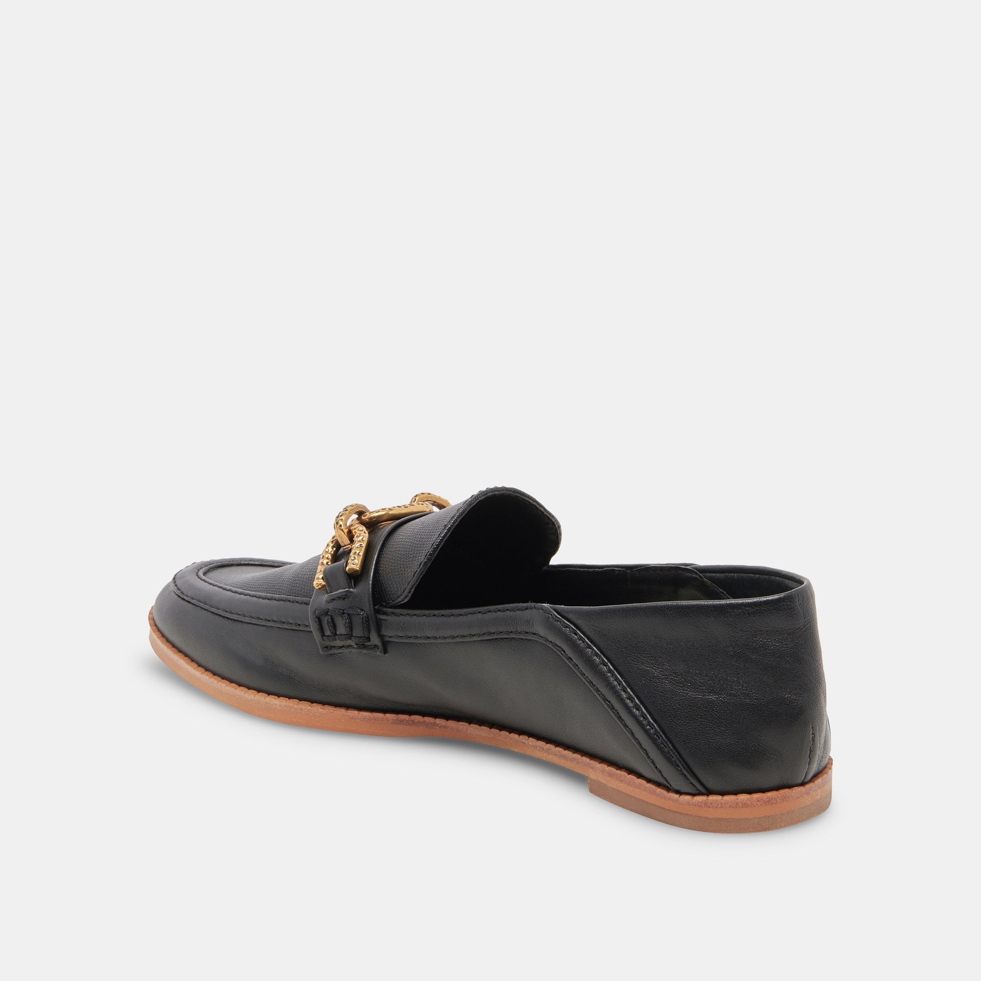 REIGN FLATS BLACK LEATHER - re:vita