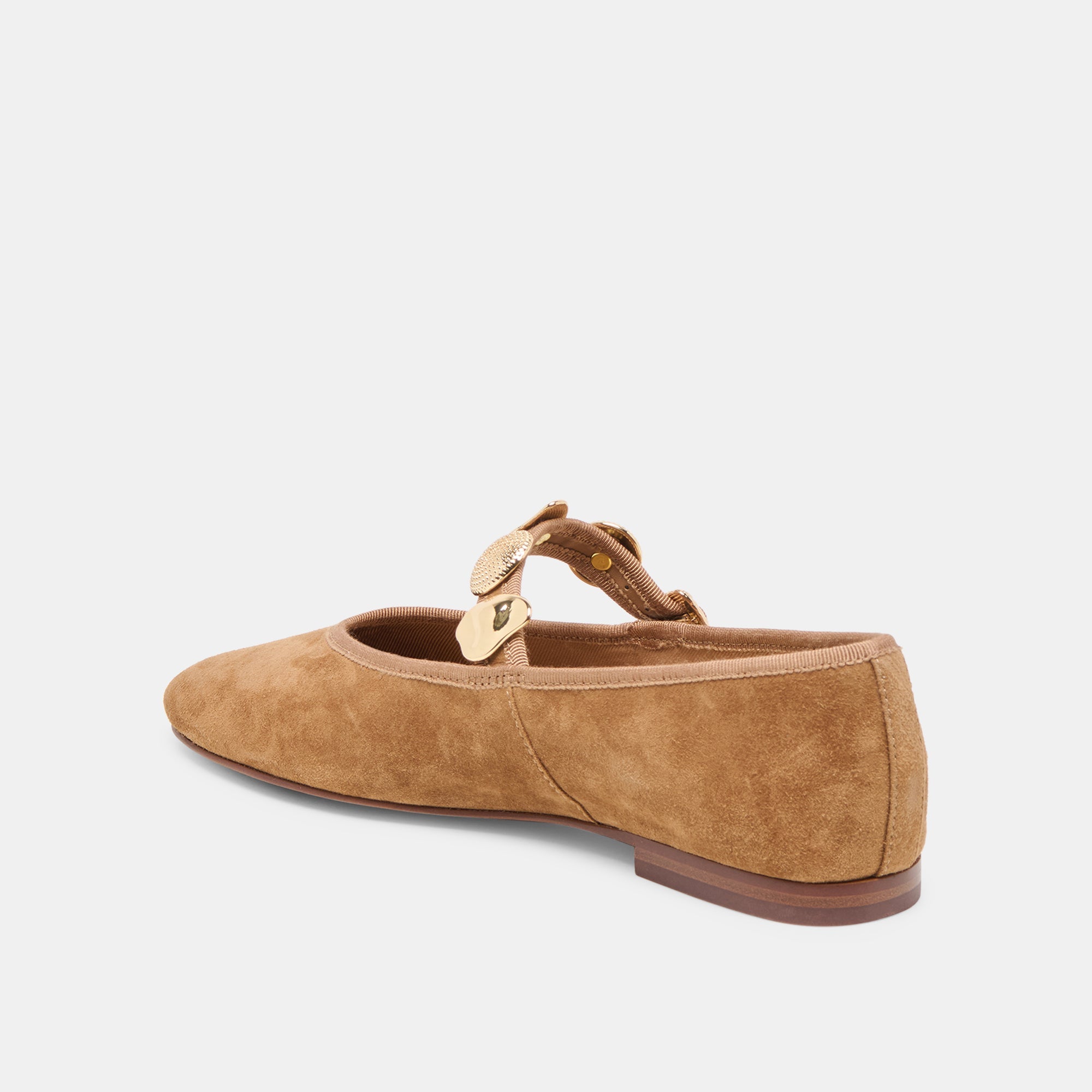 RELAN BALLET FLATS LT BROWN SUEDE