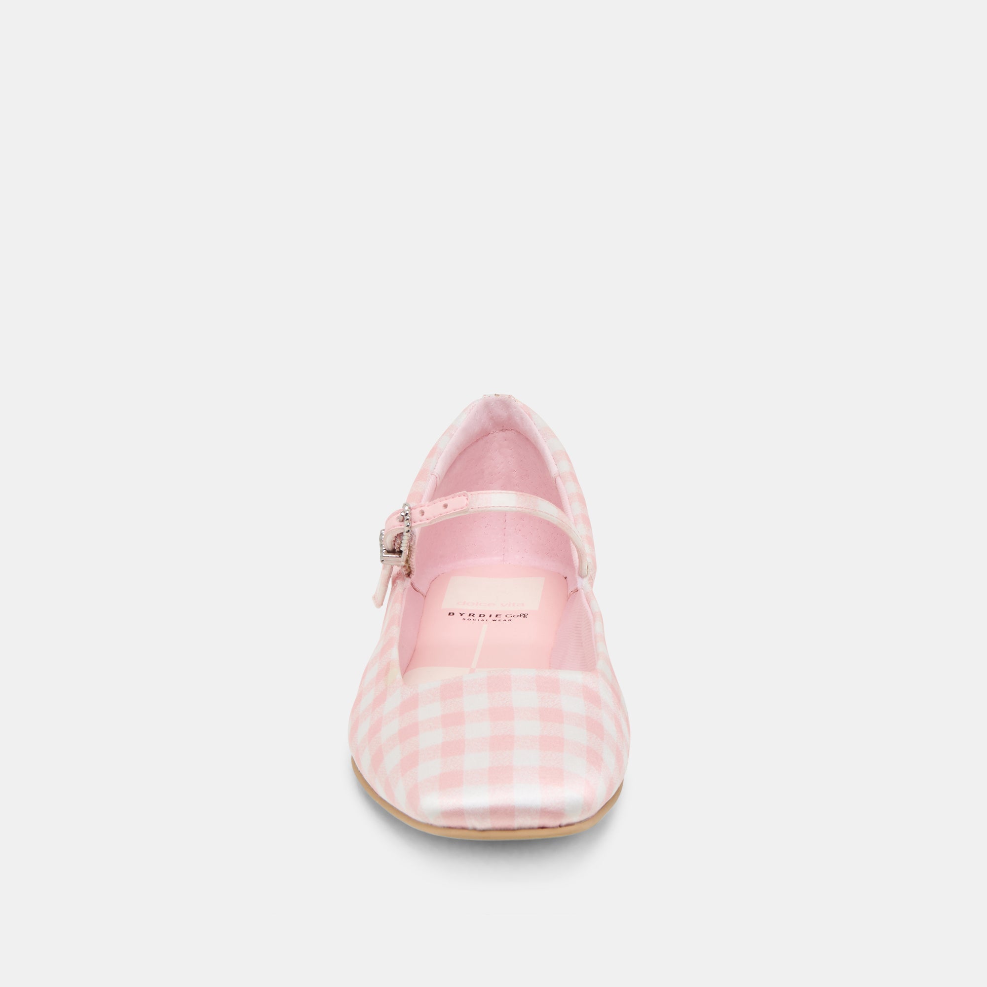 REYES X BYRDIE GOLF BALLET FLATS PINK PLAID GINGHAM