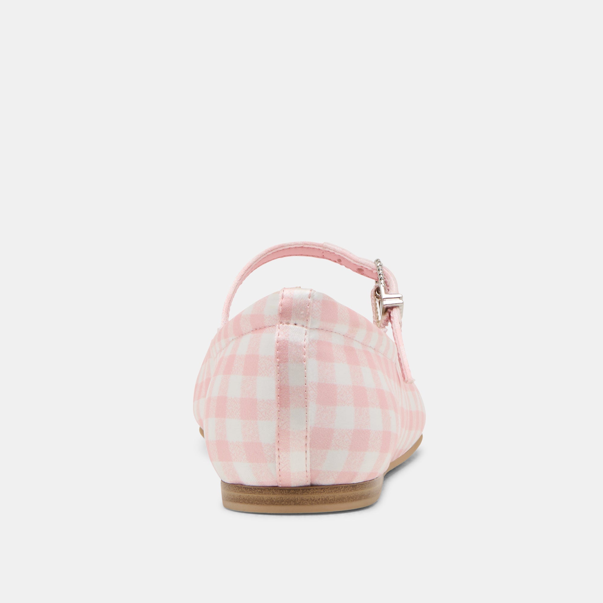 REYES X BYRDIE GOLF WIDE BALLET FLATS PINK PLAID GINGHAM