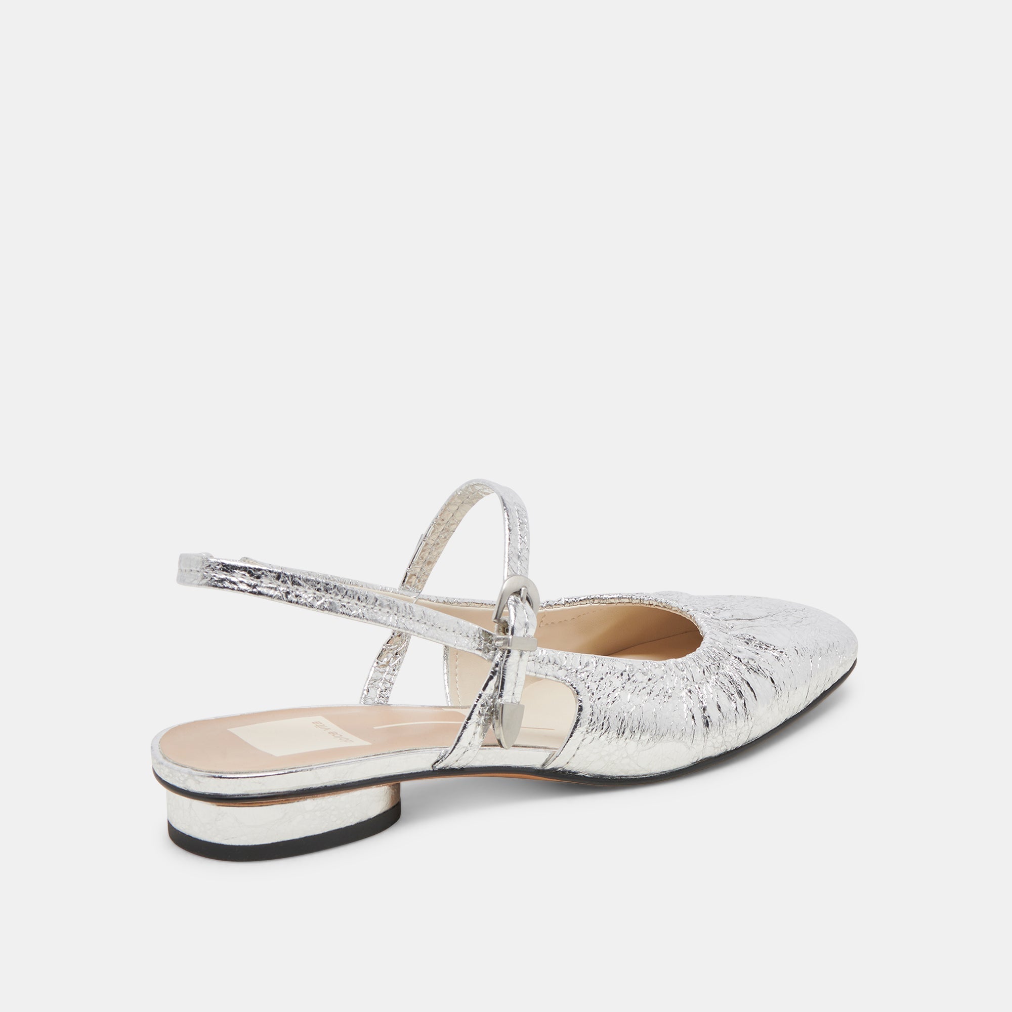RIANNE FLATS SILVER DISTRESSED LEATHER - re:vita