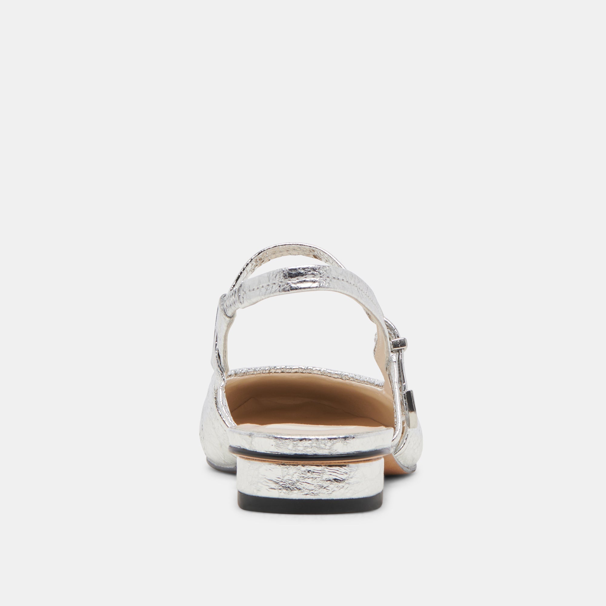 RIANNE FLATS SILVER DISTRESSED LEATHER - re:vita