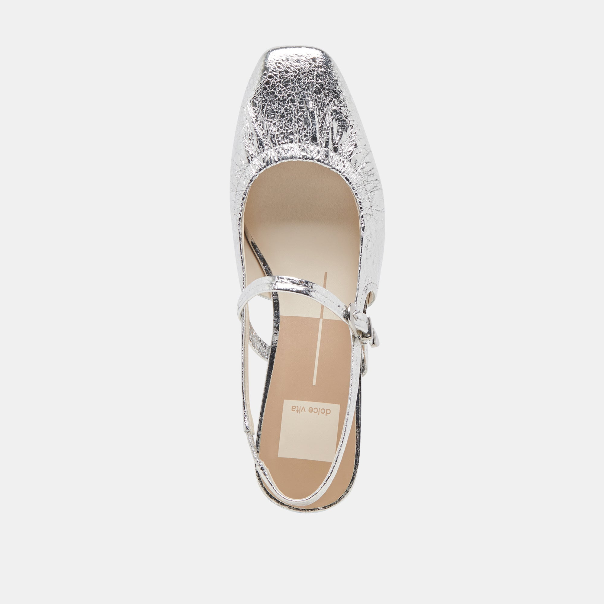 RIANNE FLATS SILVER DISTRESSED LEATHER - re:vita