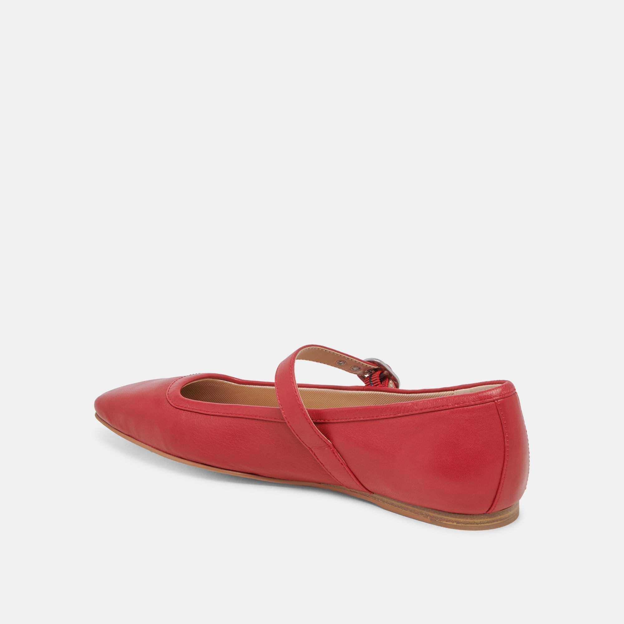RODNI BALLET FLATS RED LEATHER - re:vita