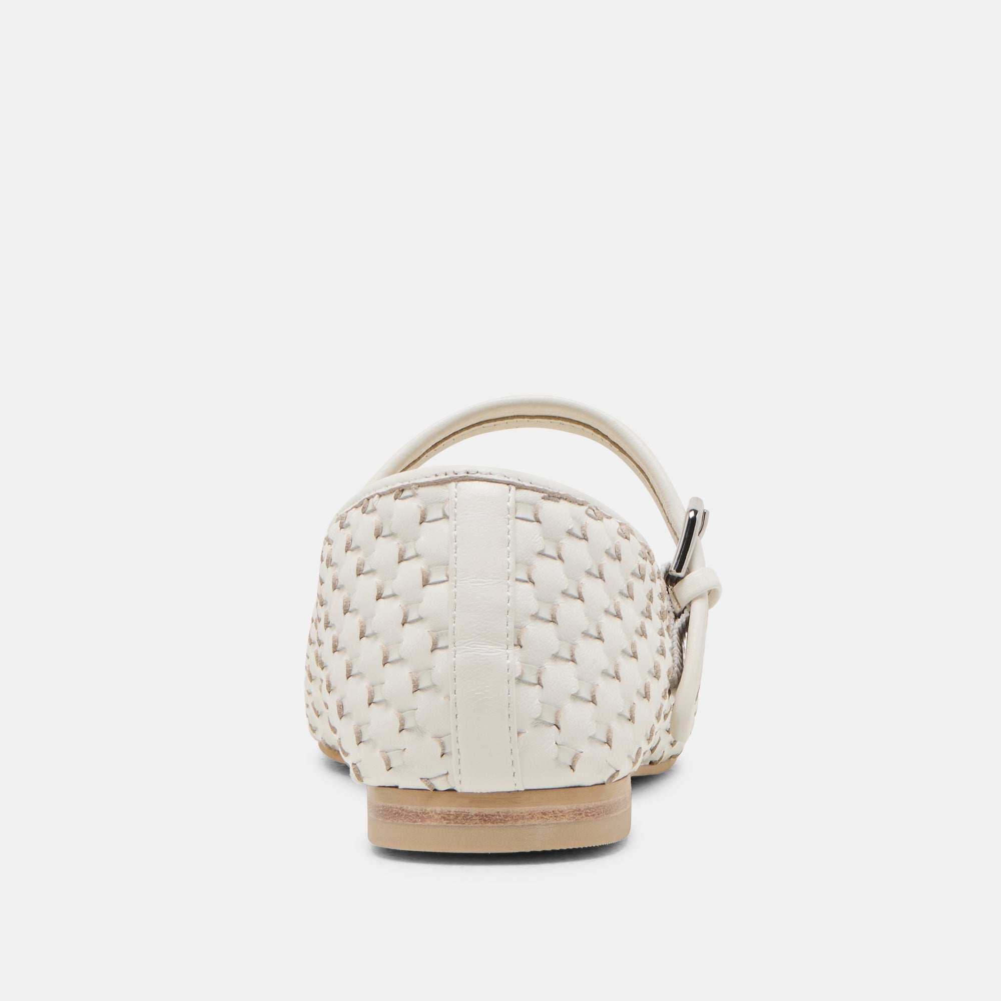 ROSLYN WOVEN BALLET FLATS TRUE WHITE WOVEN LEATHER