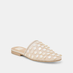 ROVA BEAD FLATS IVORY DISC MESH