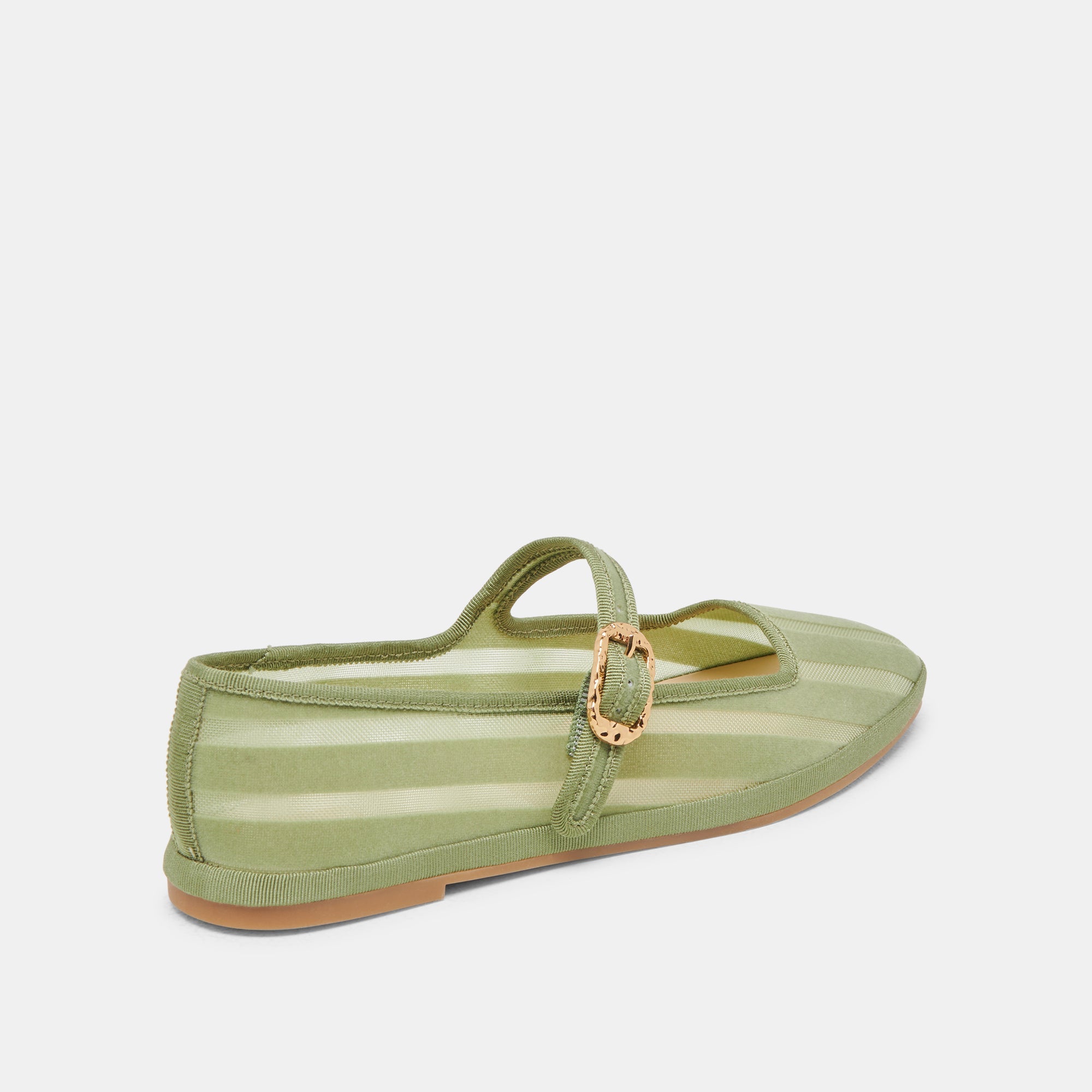 TAMEKA BALLET FLATS JADE STRIPE MESH