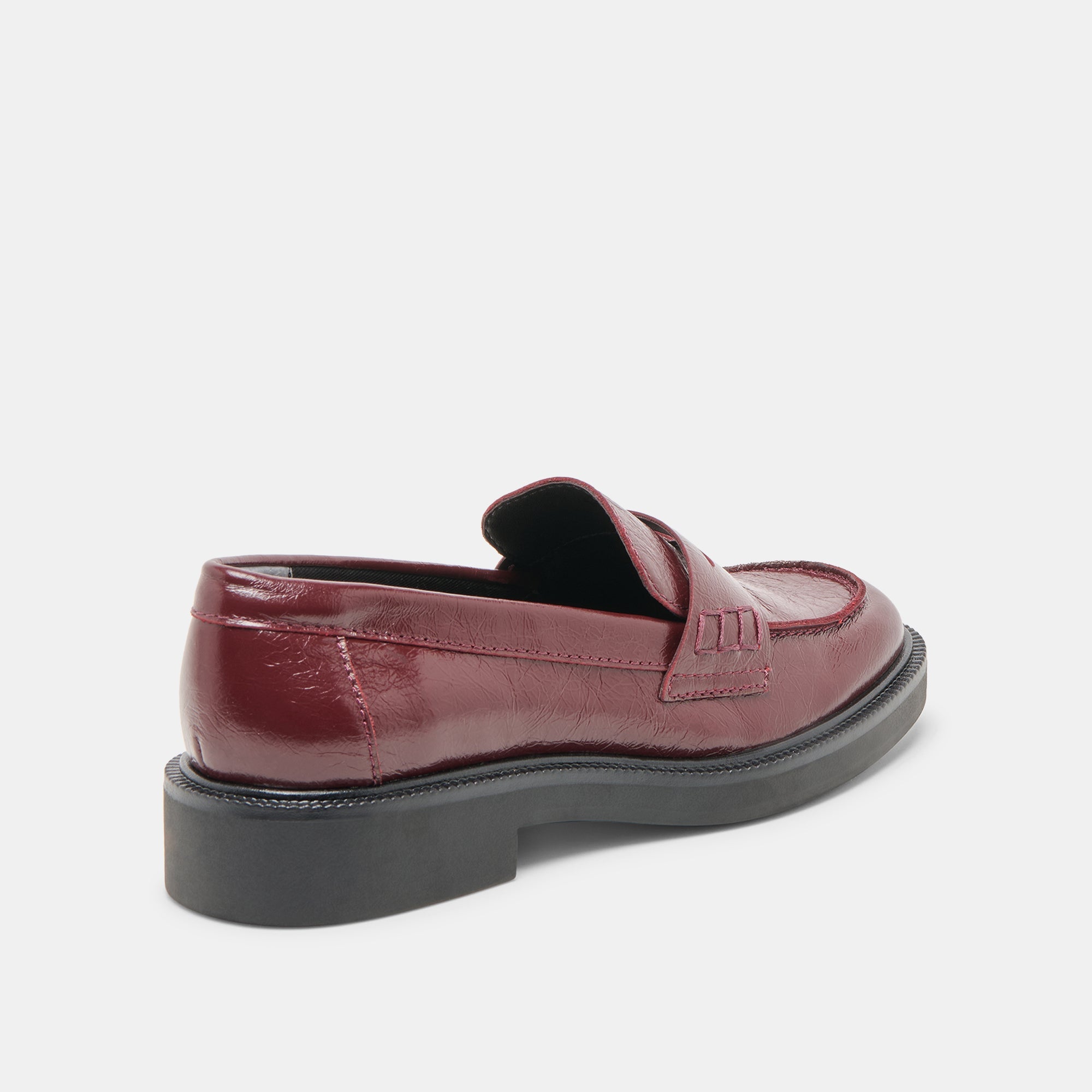 TIGGY LOAFERS OXBLOOD CRINKLE PATENT