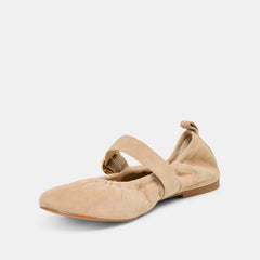 CAELY BALLET FLATS CAMEL SUEDE