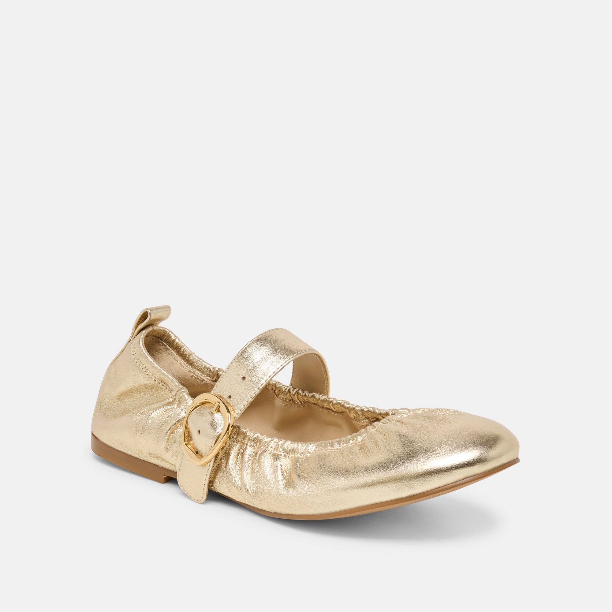 CAELY BALLET FLATS PLATINUM LEATHER